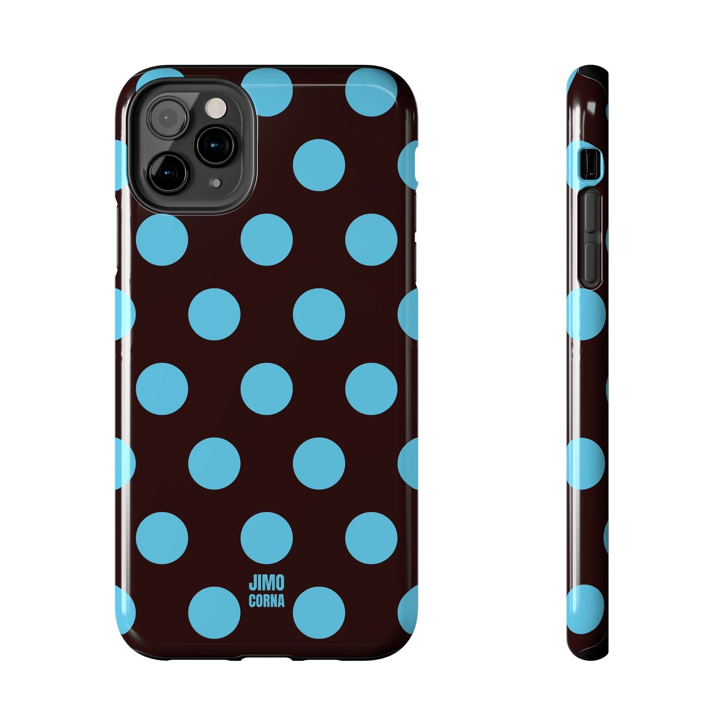 Big Polka Dot | Brown and Blue