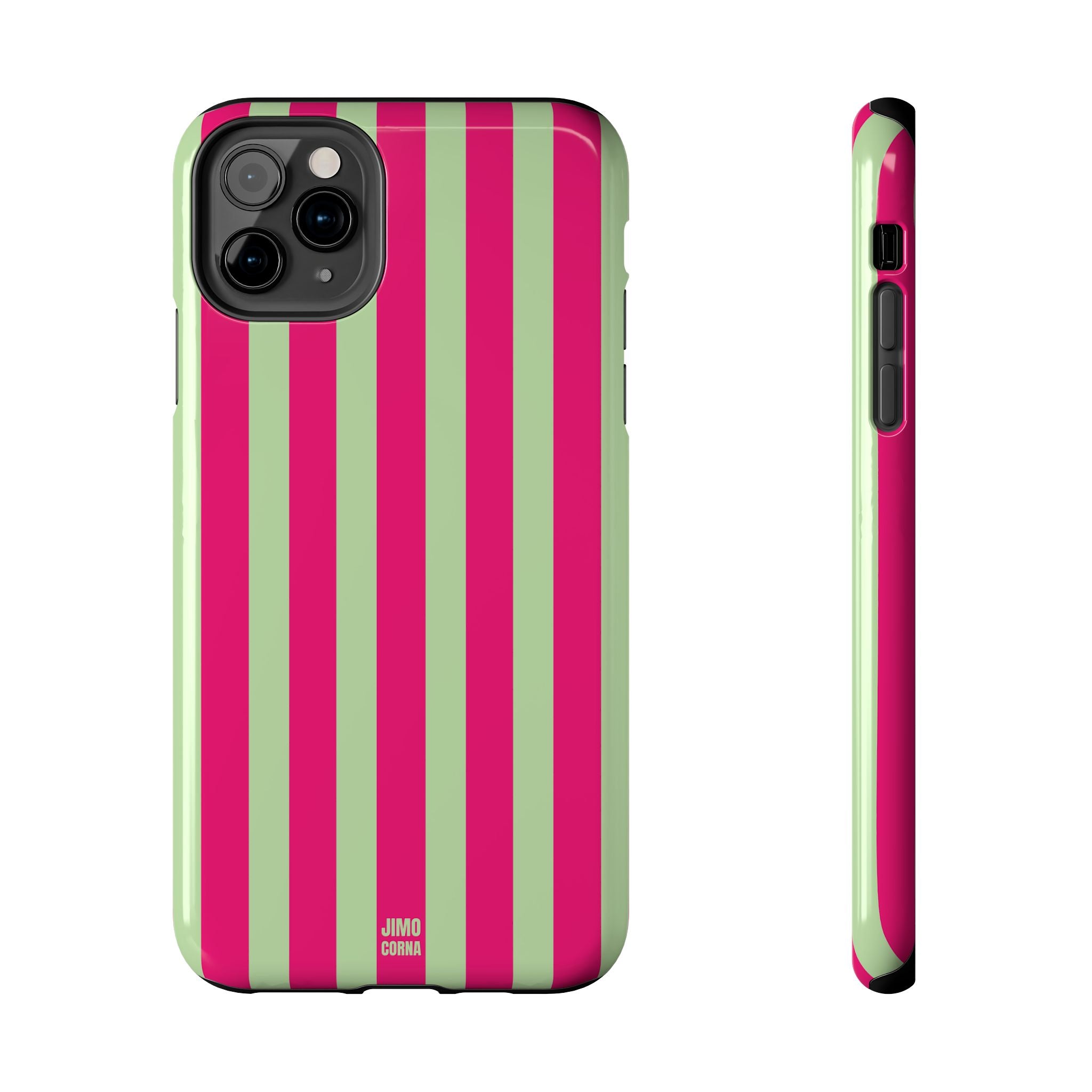 Lime Green and Pink Bold Stripes