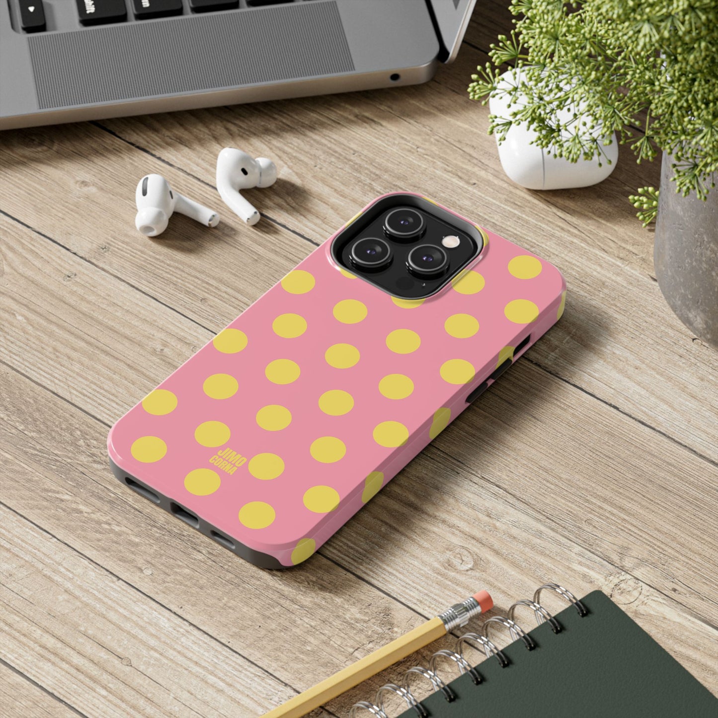 Big Polka Dot | Pink and Yellow