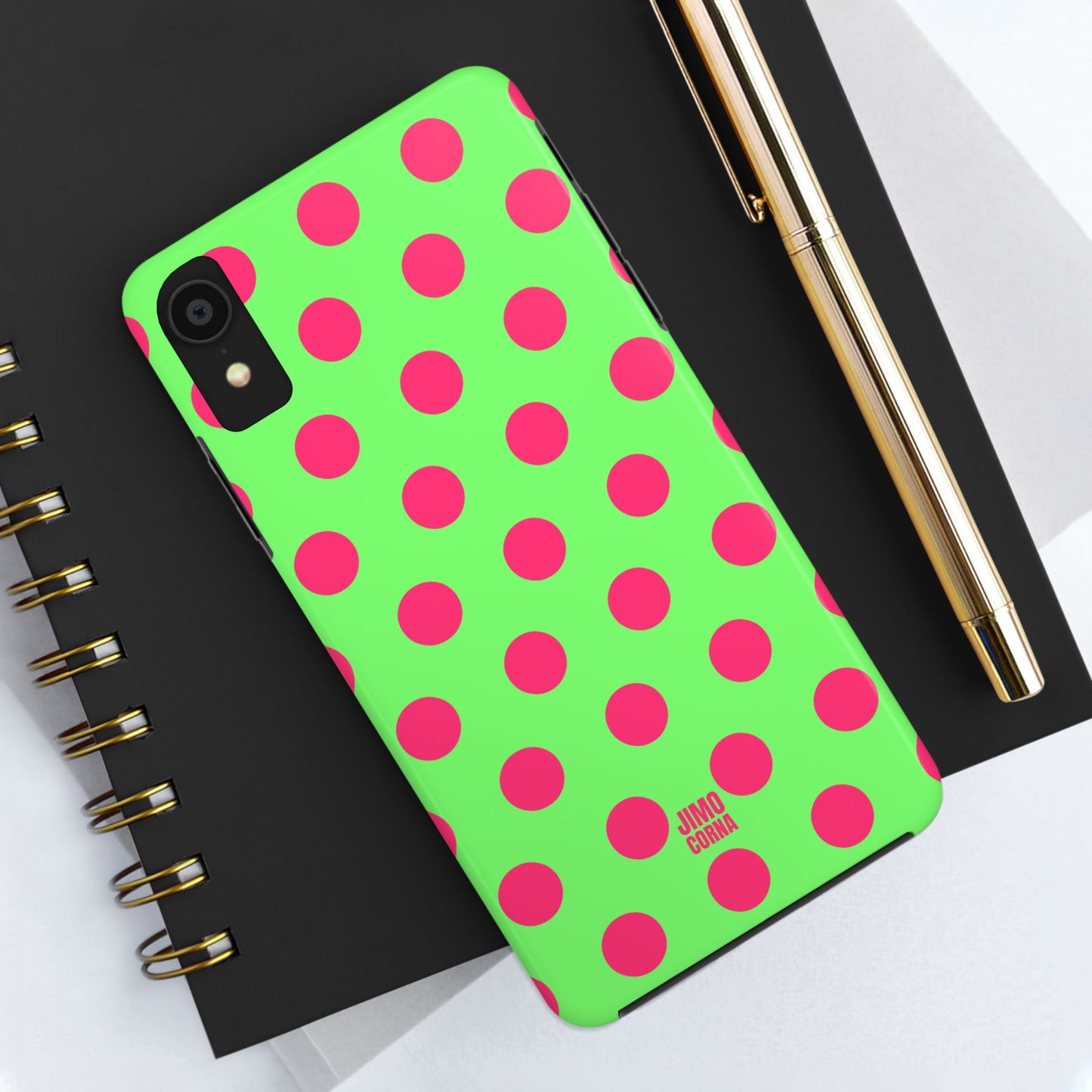 Big Polka Dot | Green and Pink