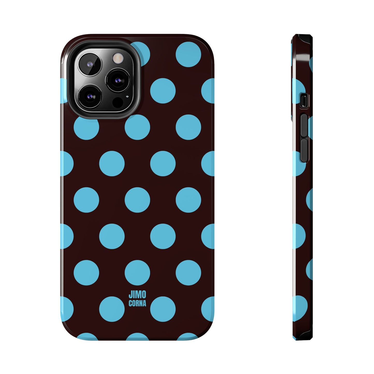 Big Polka Dot | Brown and Blue