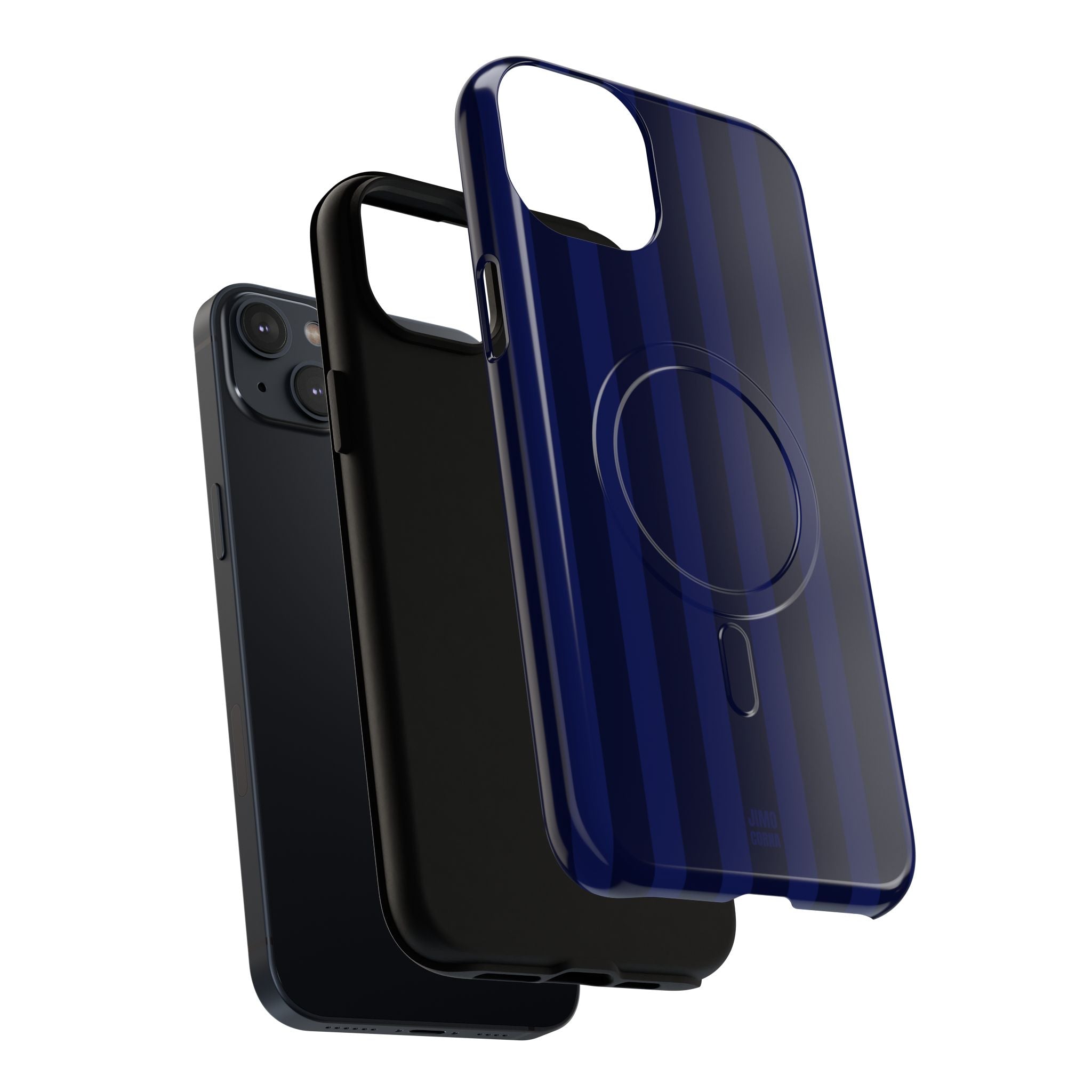 Navy Blue Bold Stripes