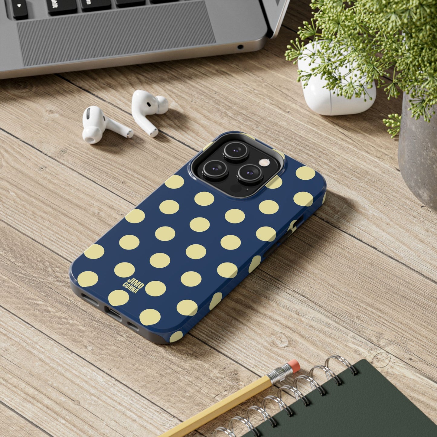 Big Polka Dot | Blue and Cream