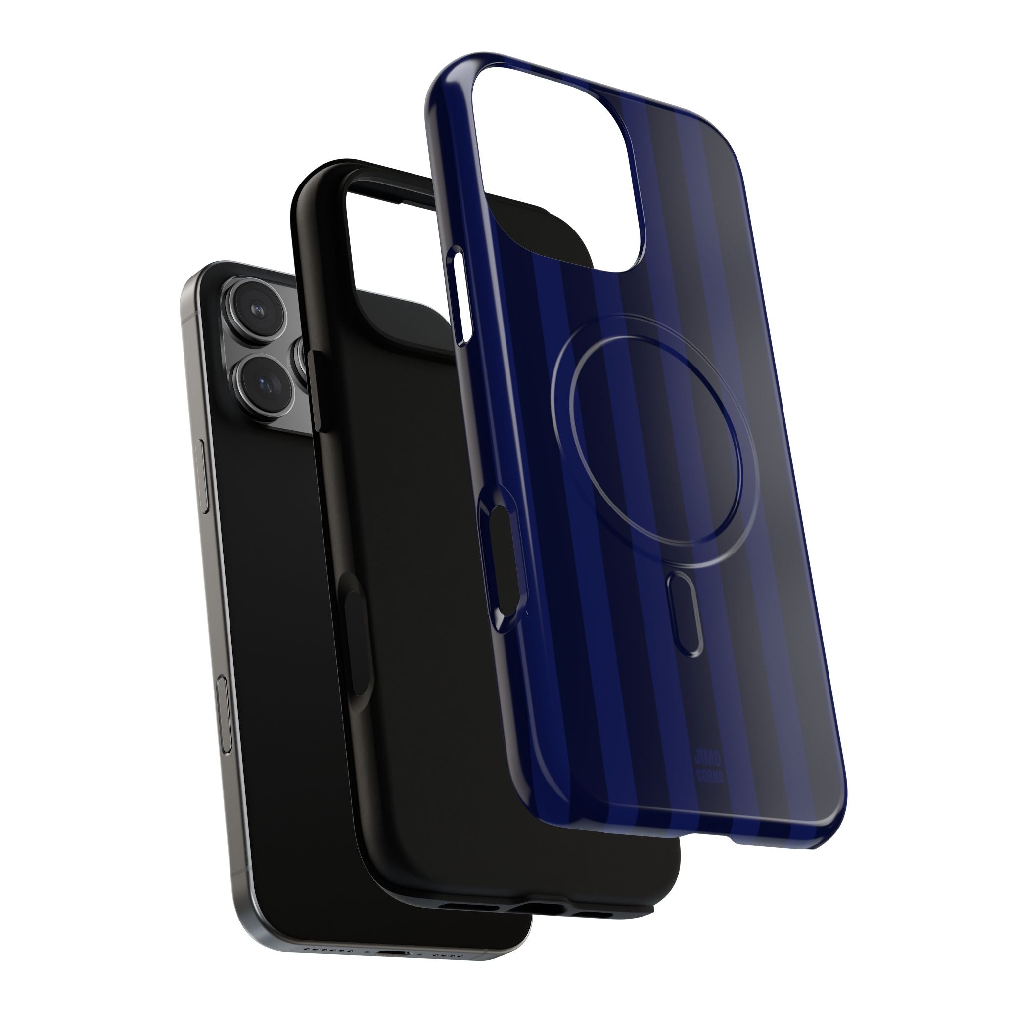 Navy Blue Bold Stripes