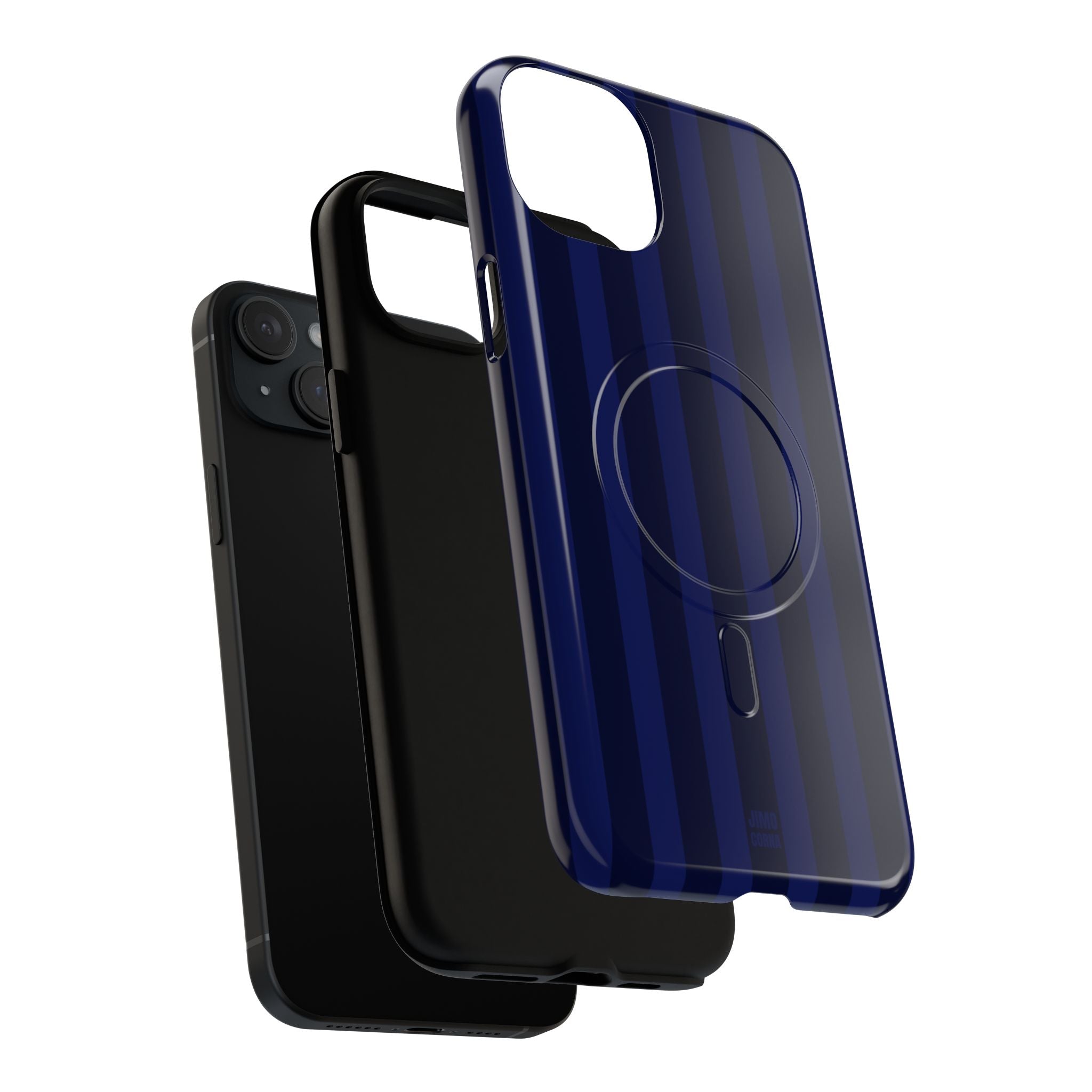 Navy Blue Bold Stripes