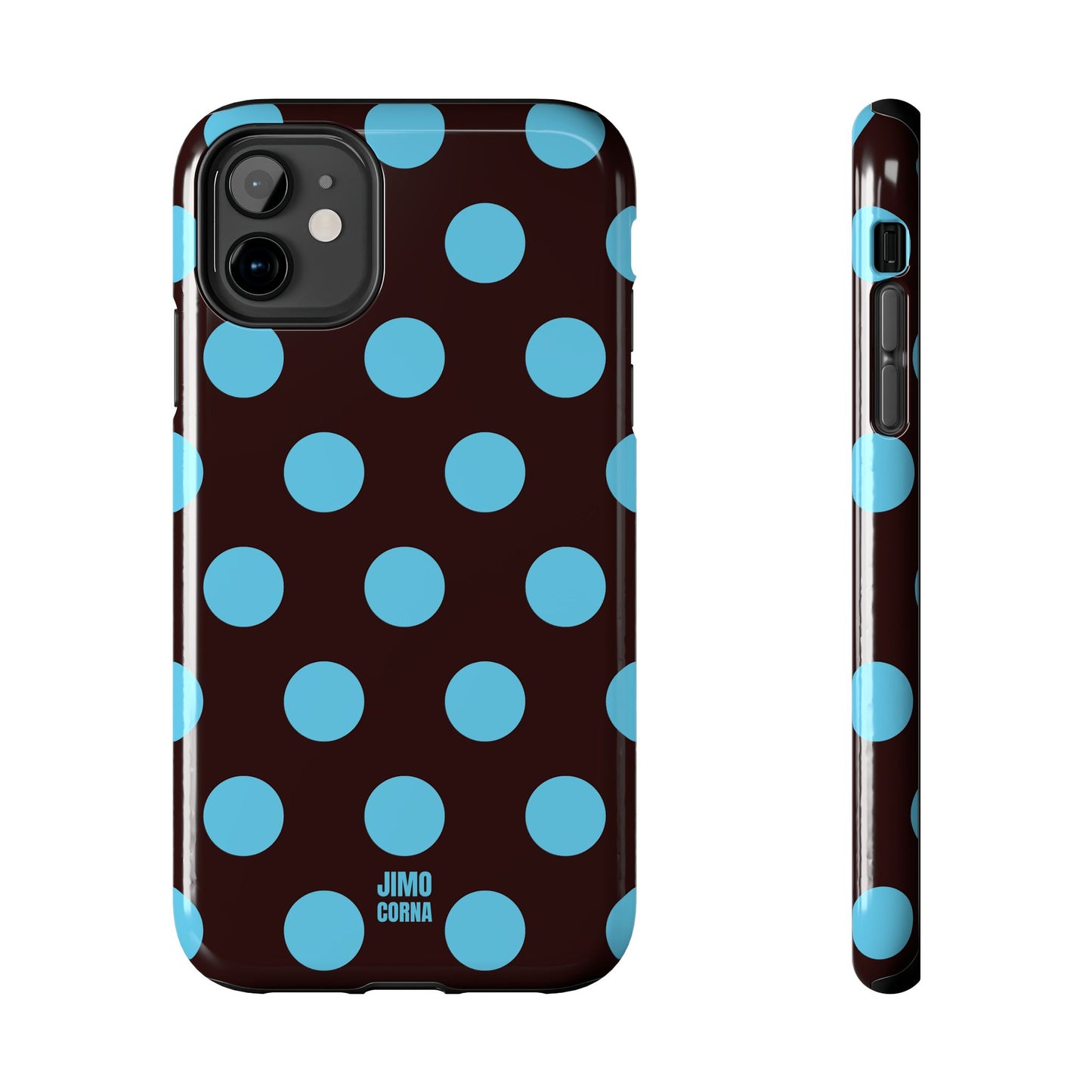 Big Polka Dot | Brown and Blue