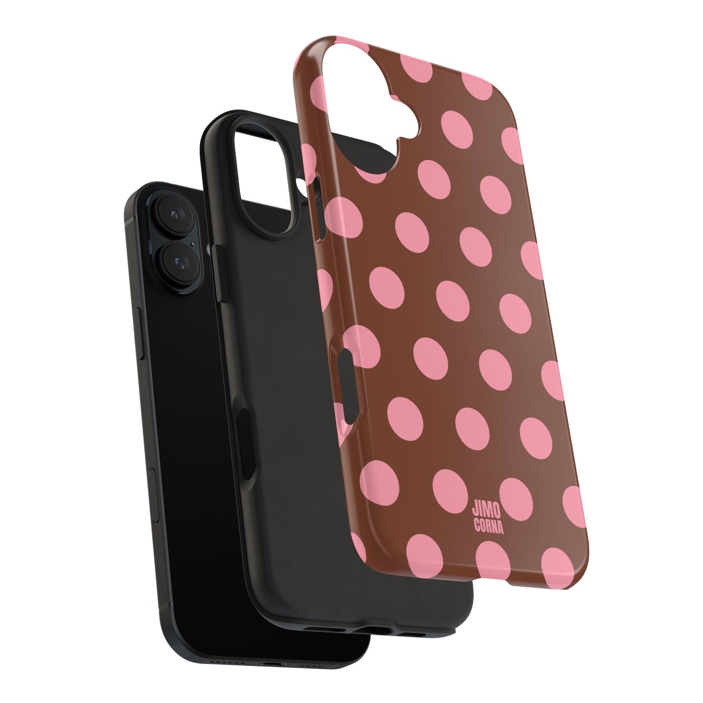 Big Polka Dot | Brown and Pink