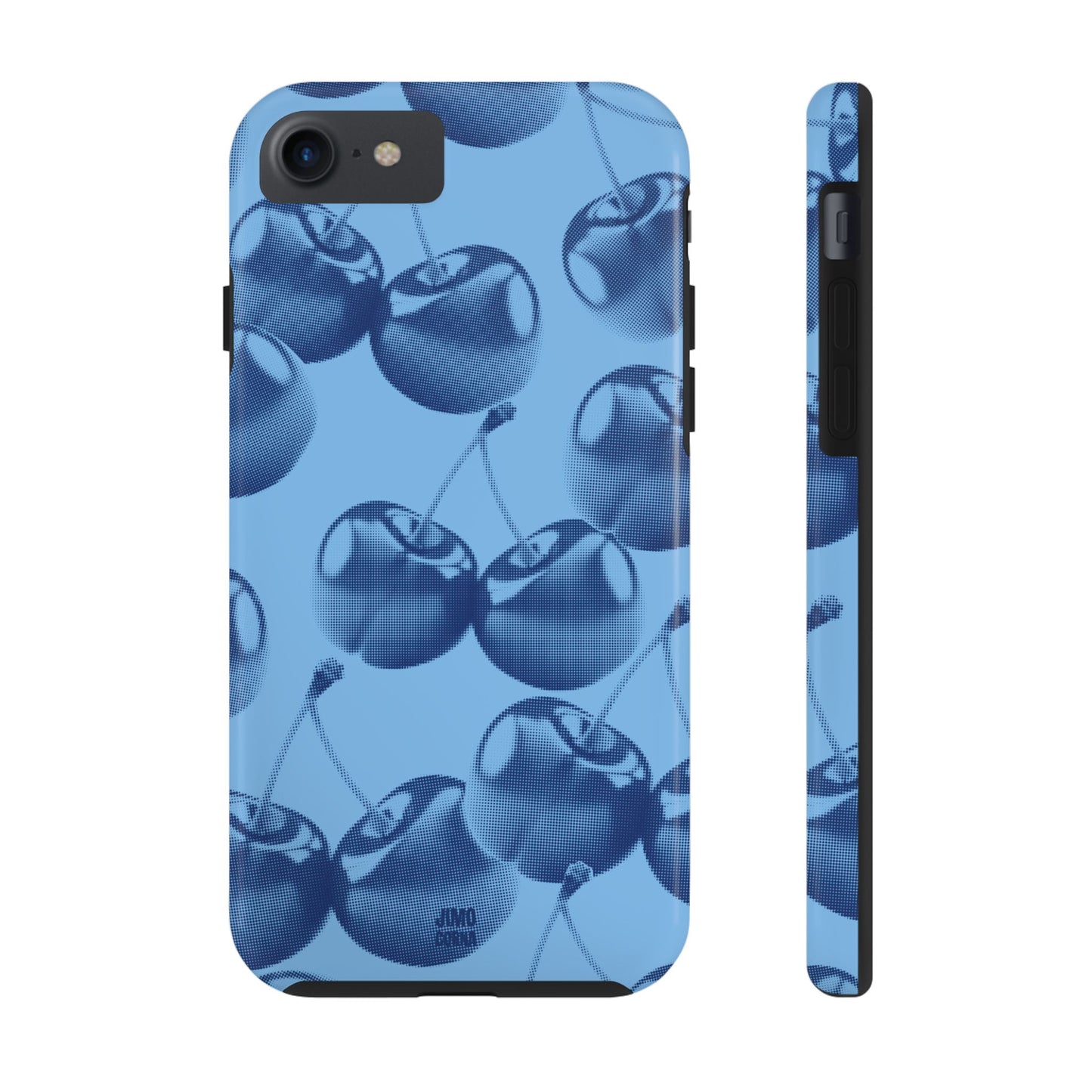 Blue Retro Cherries