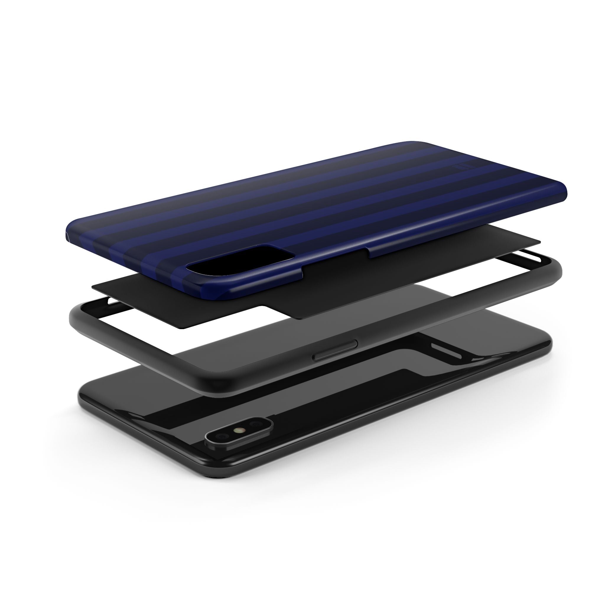 Navy Blue Bold Stripes