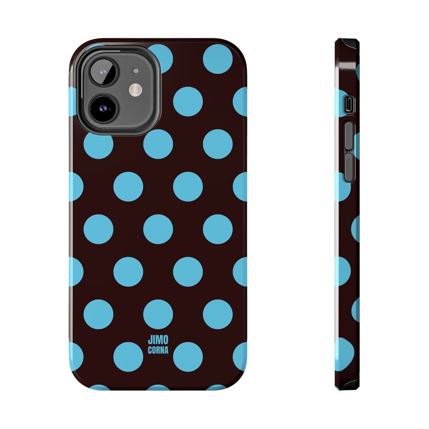 Big Polka Dot | Brown and Blue