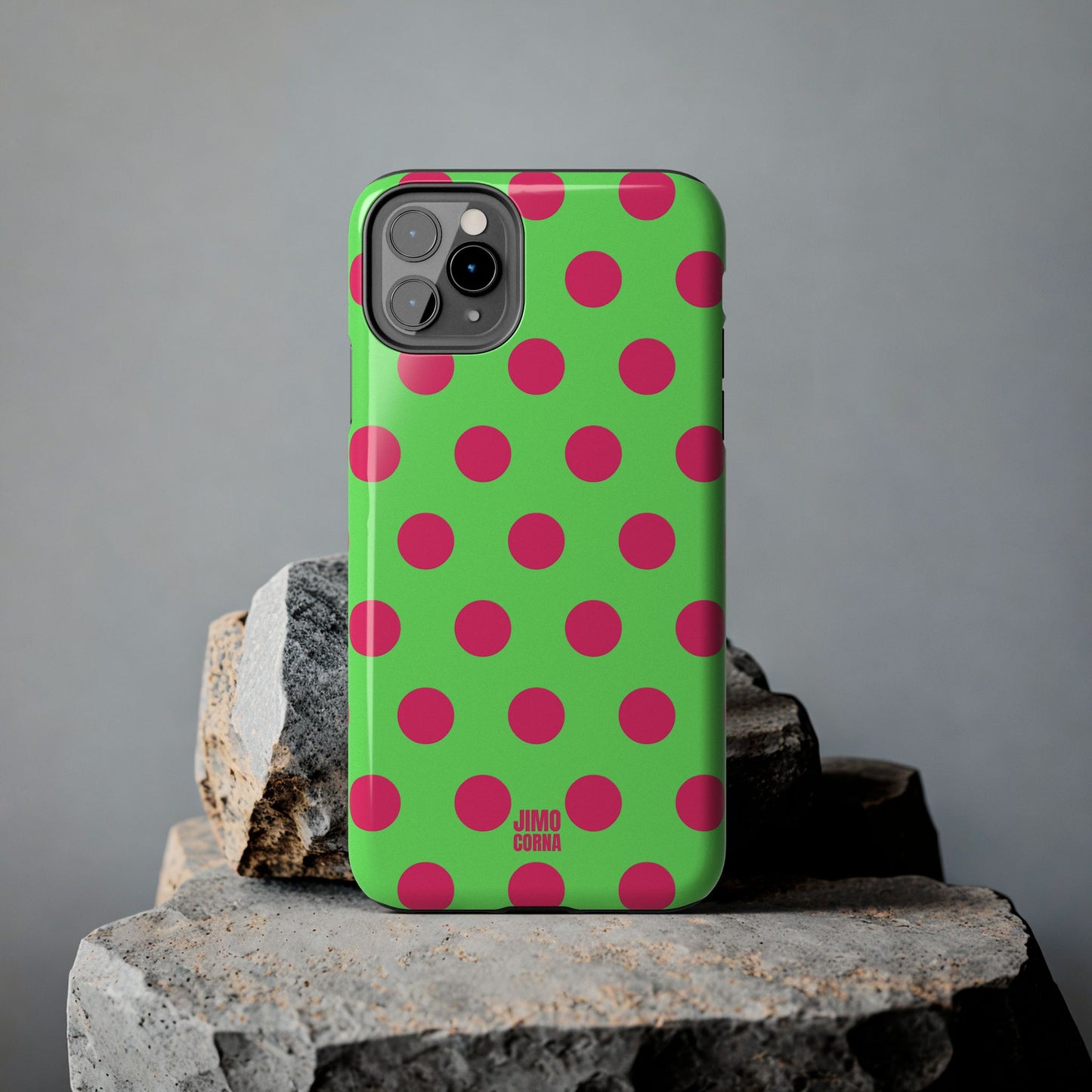 Big Polka Dot | Green and Pink