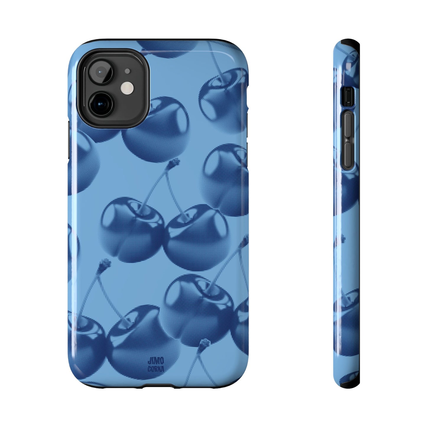 Blue Retro Cherries