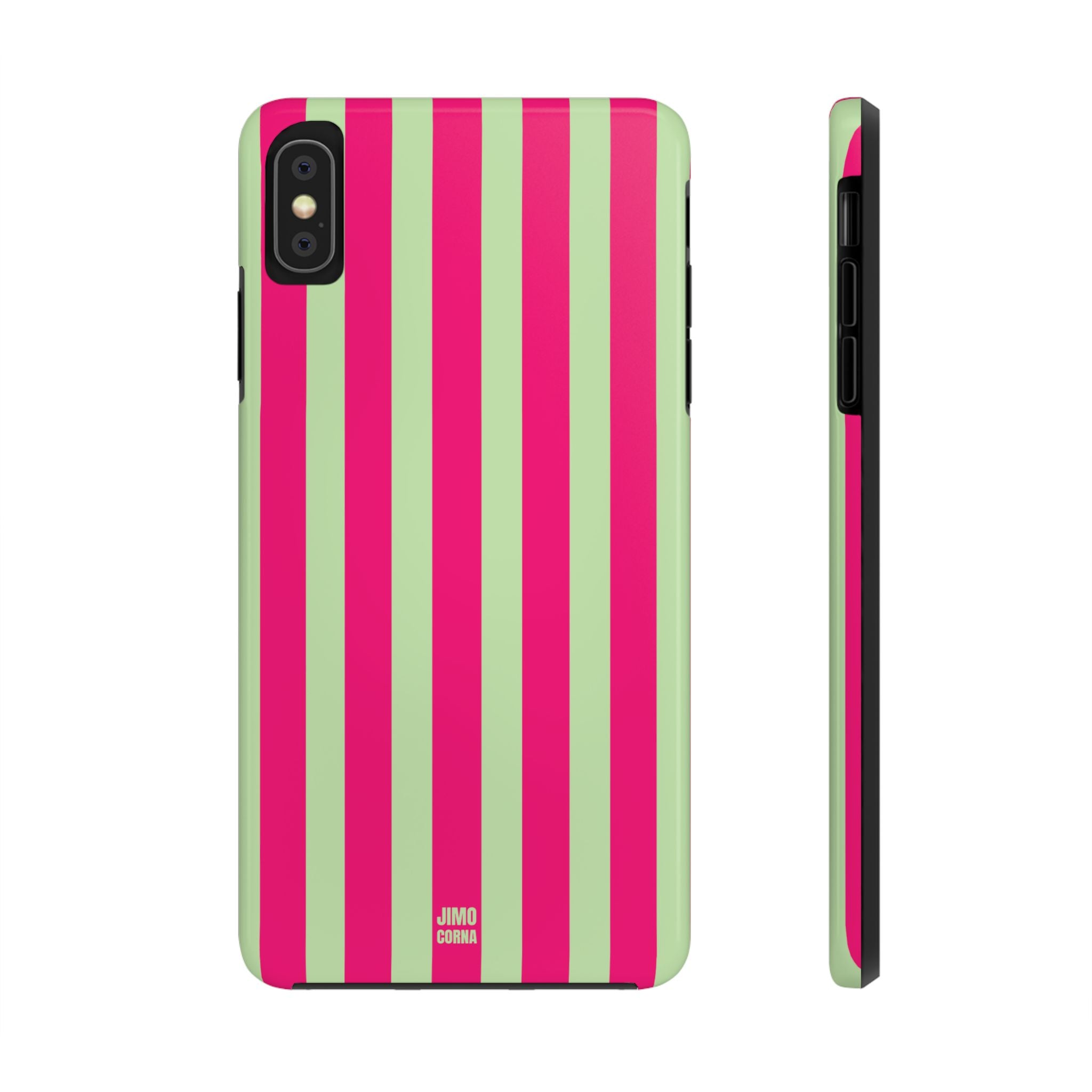 Lime Green and Pink Bold Stripes