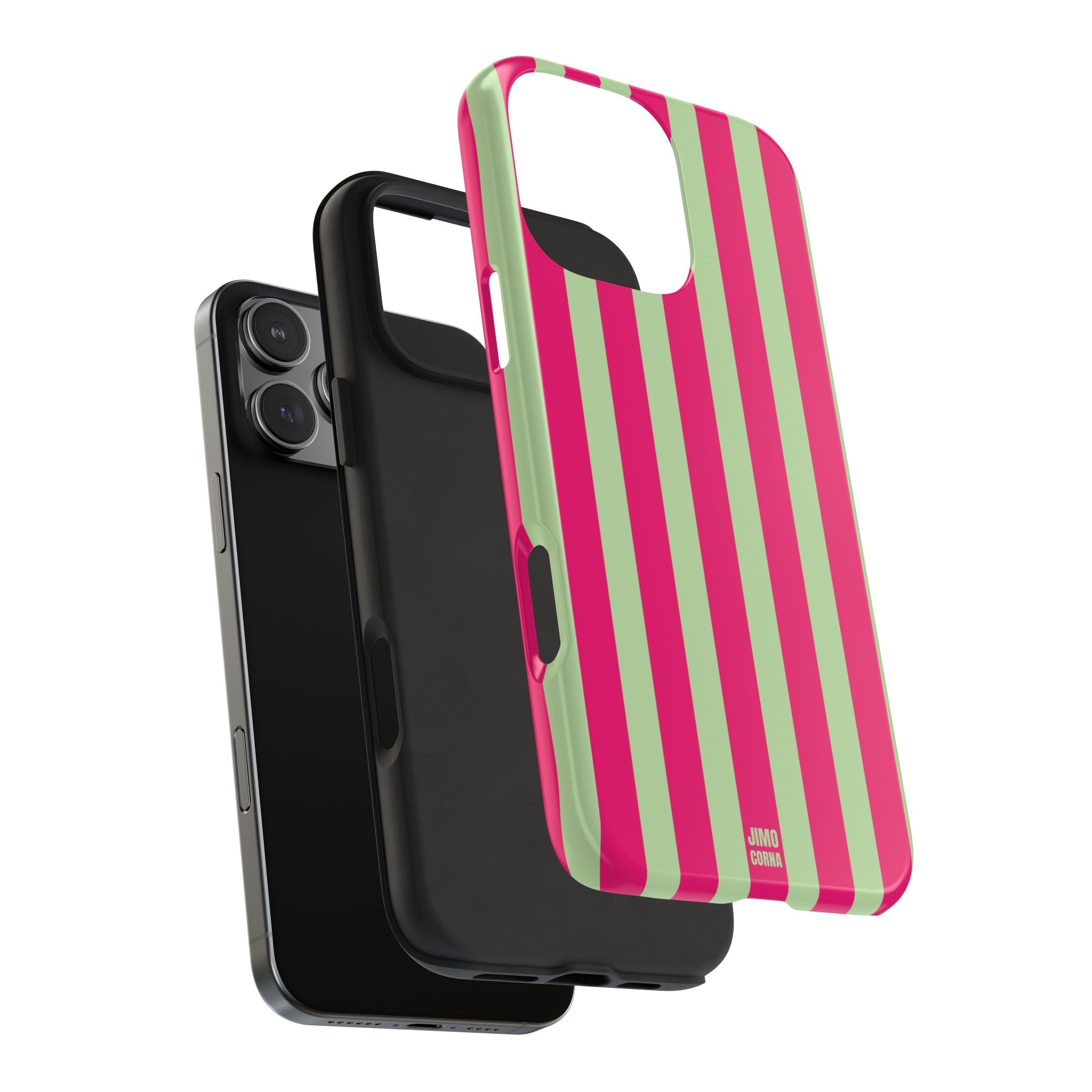 Lime Green and Pink Bold Stripes
