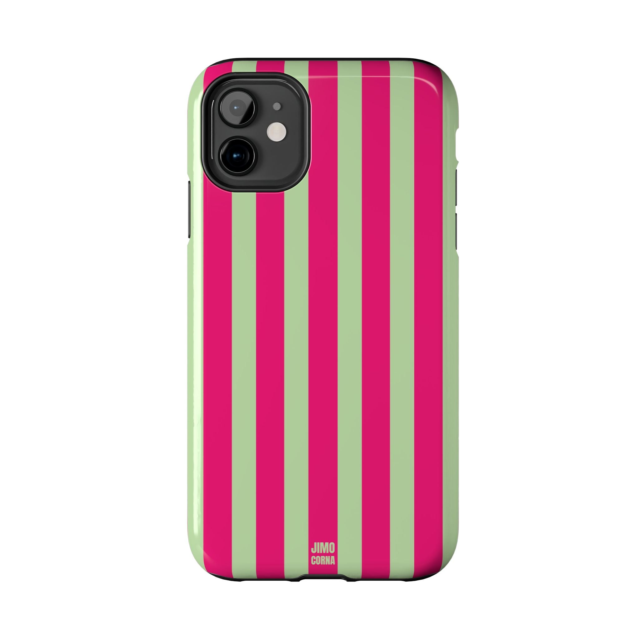 Lime Green and Pink Bold Stripes