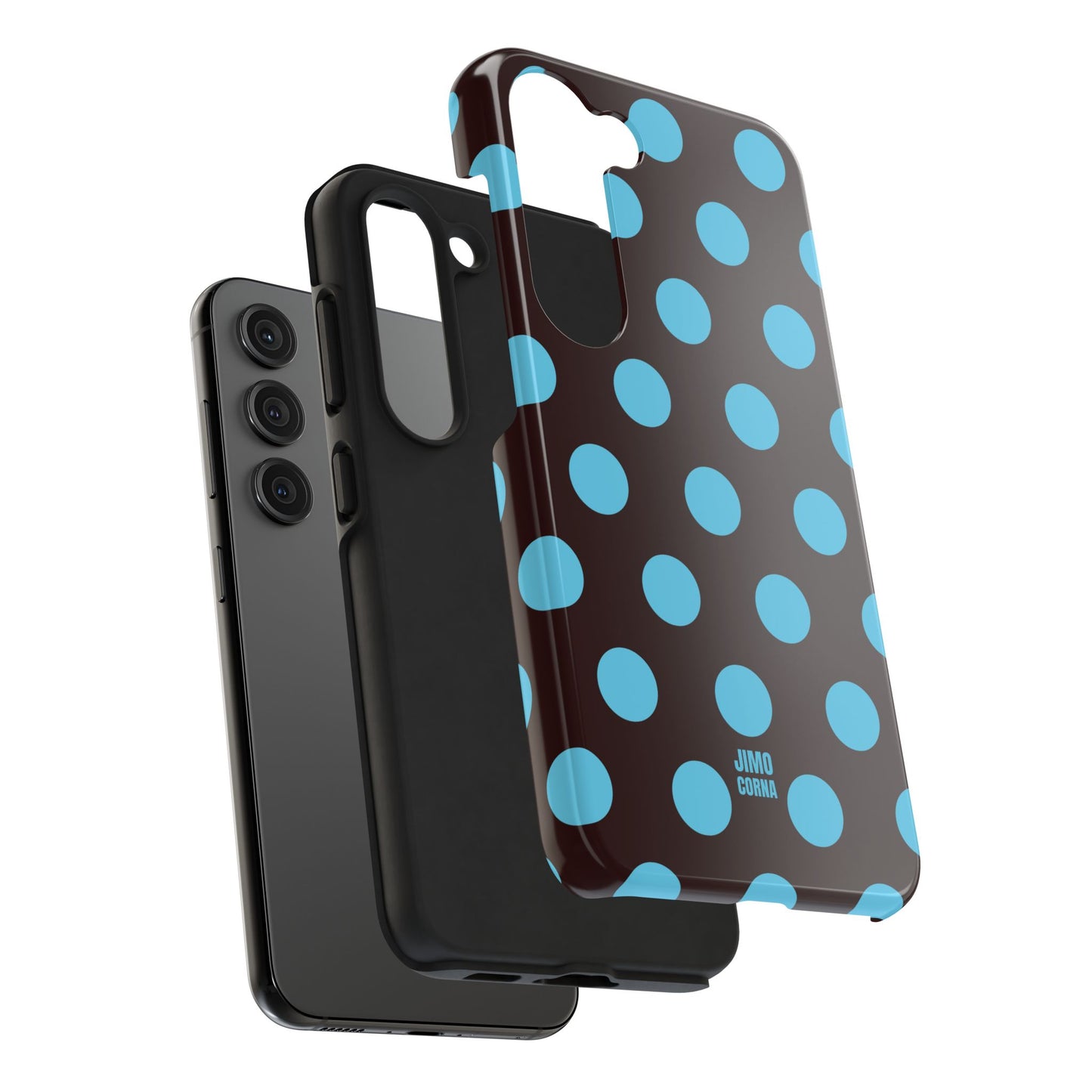 Big Polka Dot | Brown and Blue