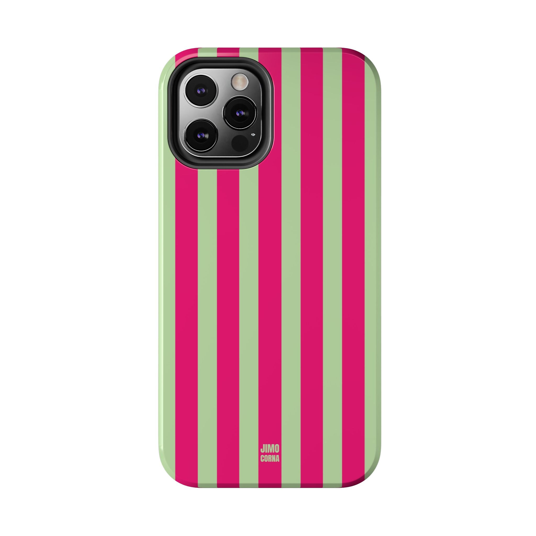 Lime Green and Pink Bold Stripes