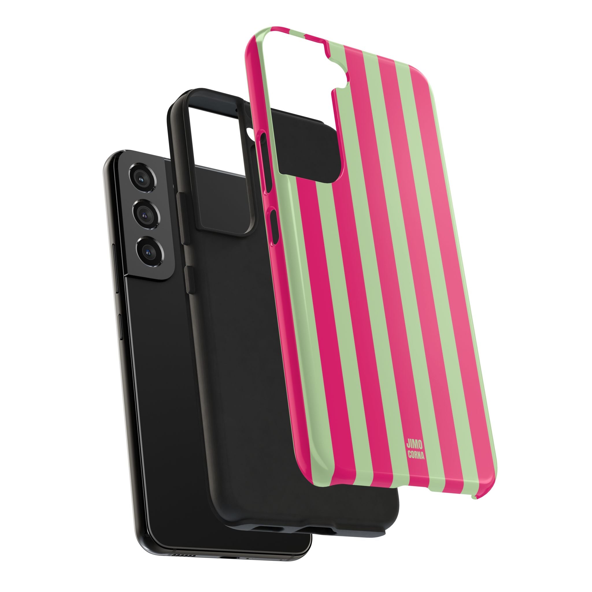 Lime Green and Pink Bold Stripes
