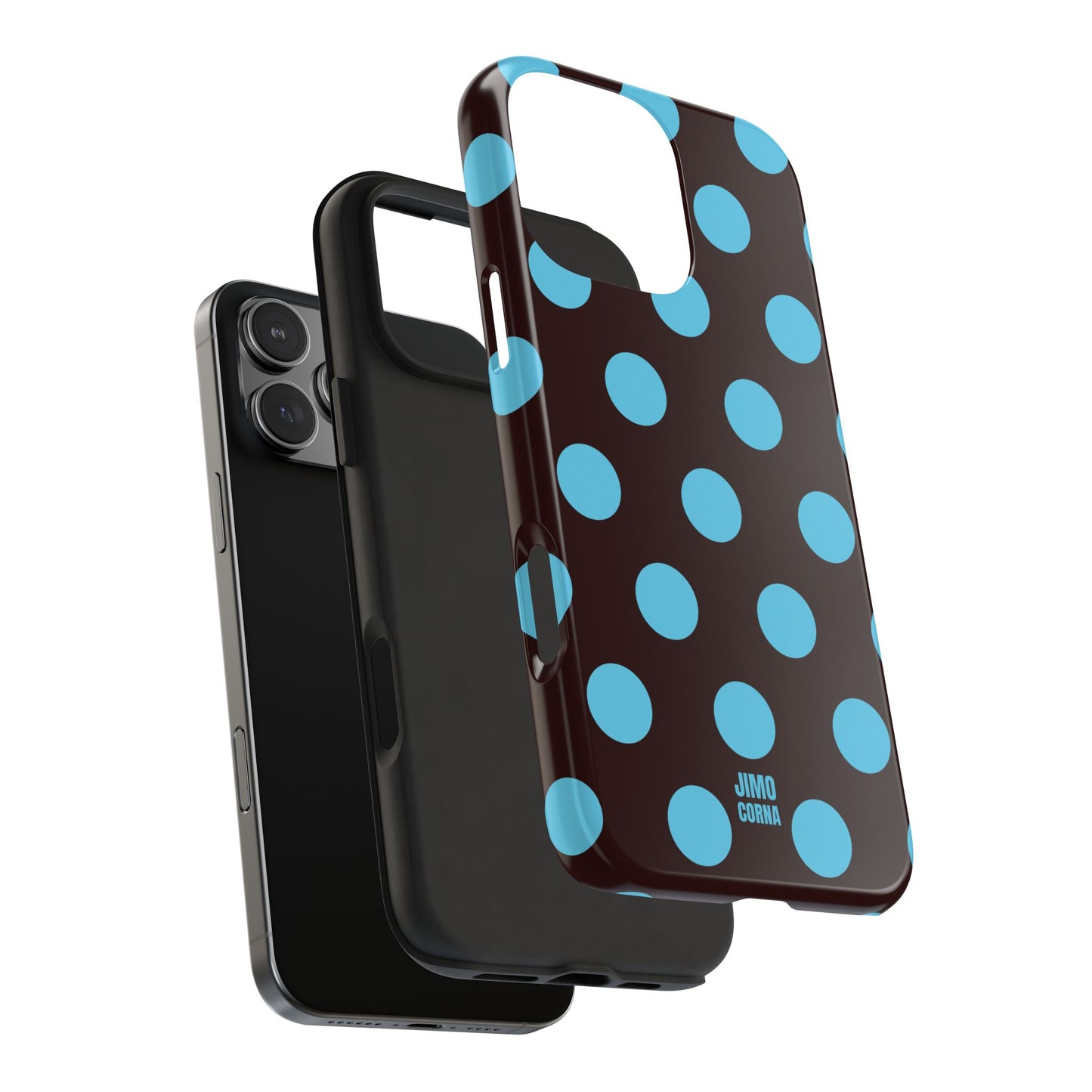 Big Polka Dot | Brown and Blue