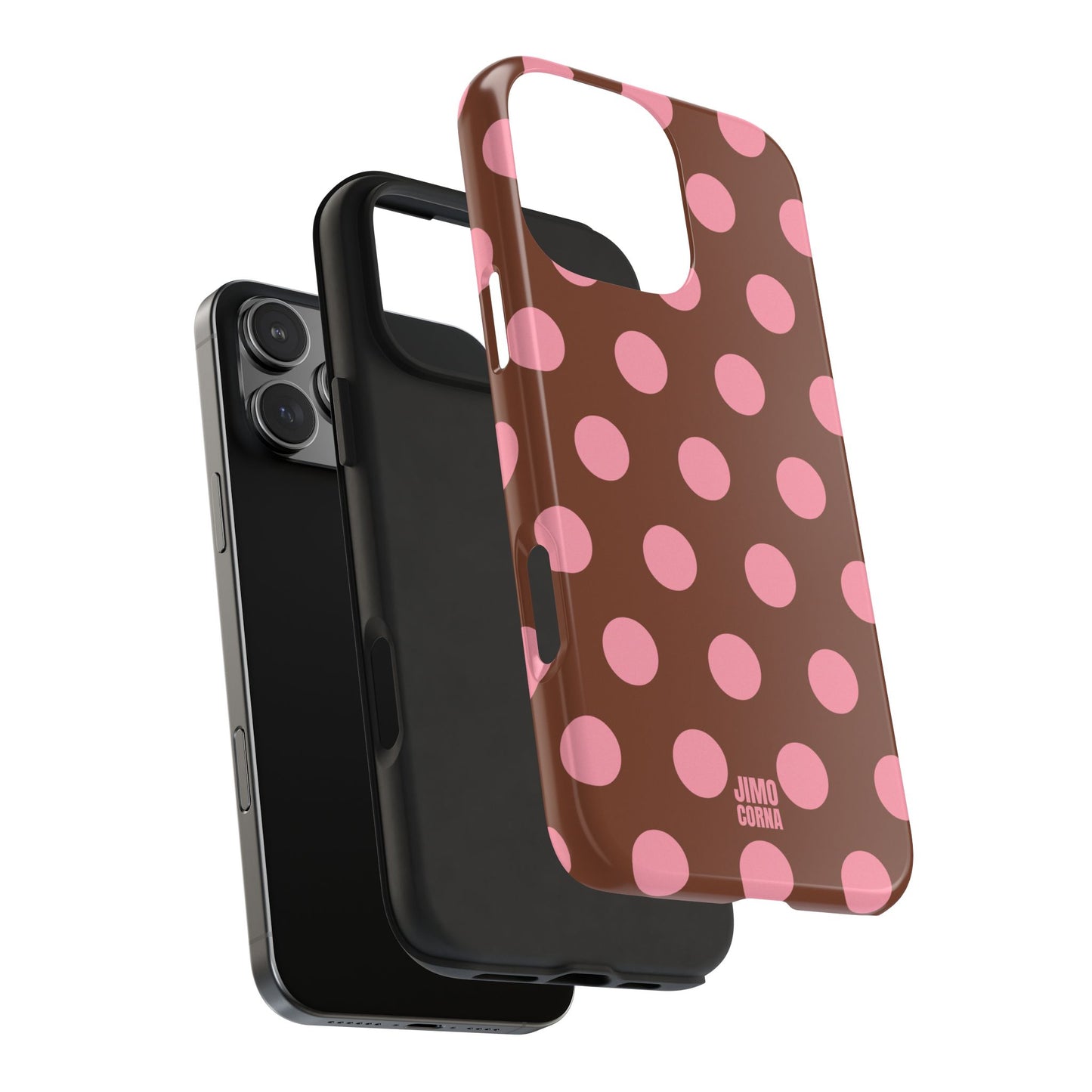 Big Polka Dot | Brown and Pink