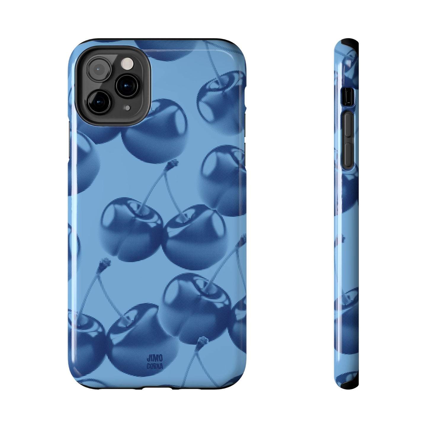 Blue Retro Cherries