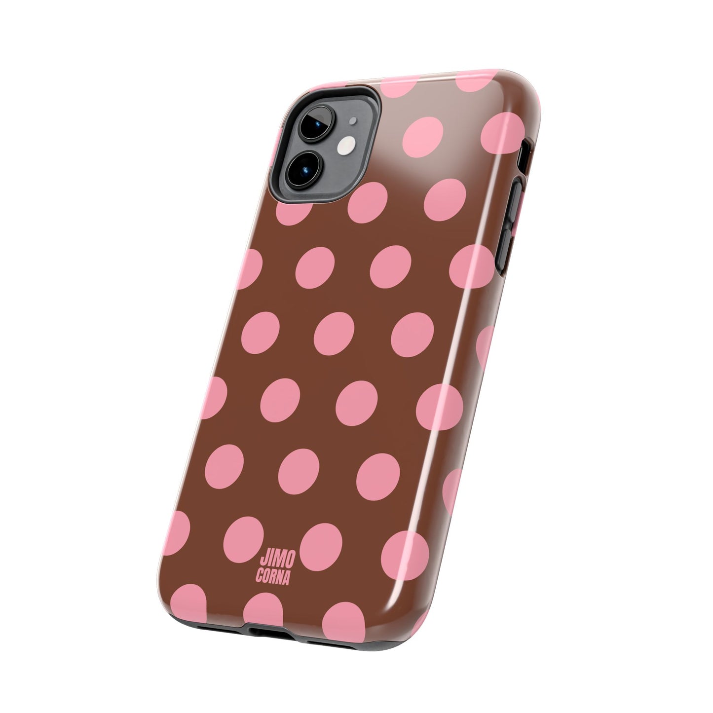 Big Polka Dot | Brown and Pink
