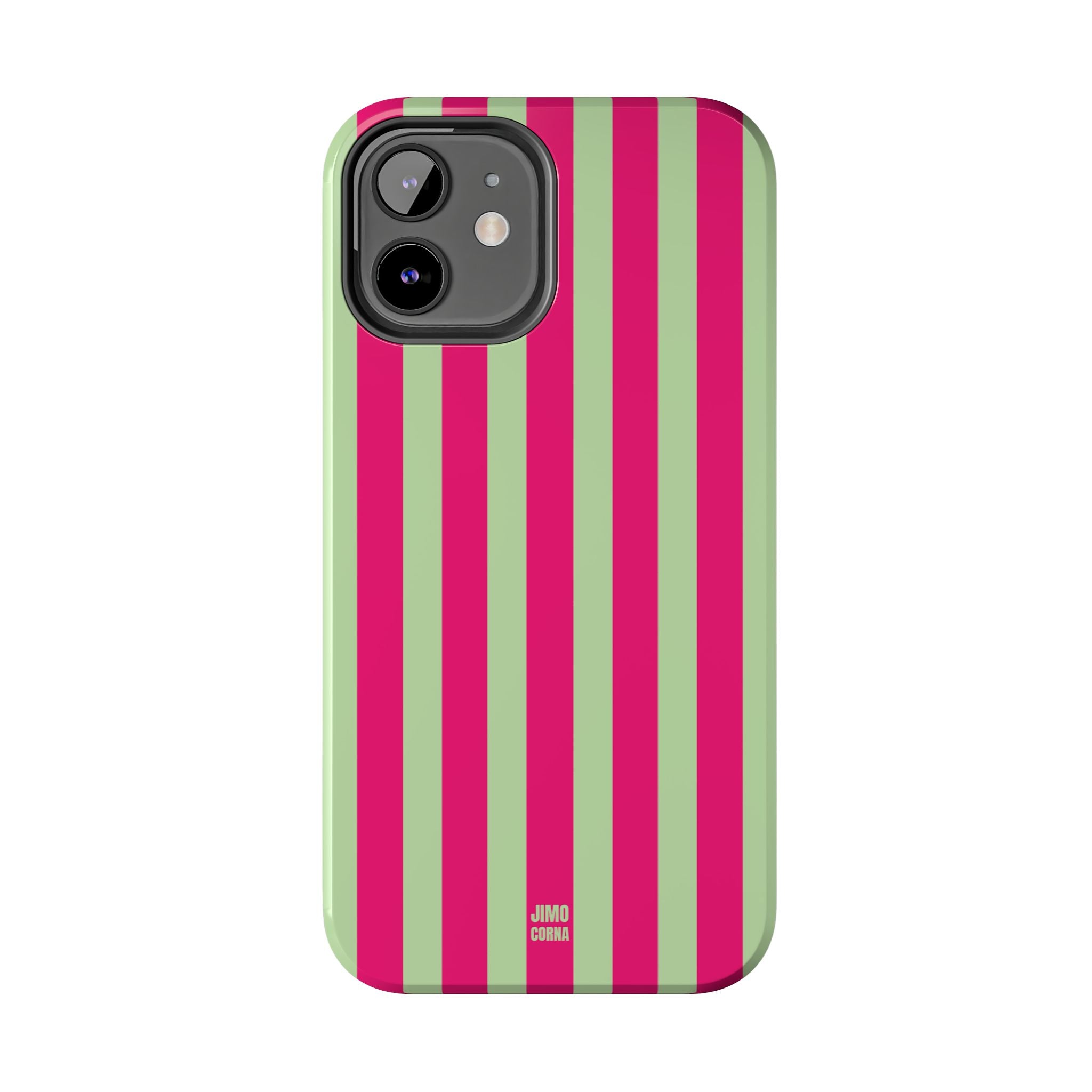 Lime Green and Pink Bold Stripes