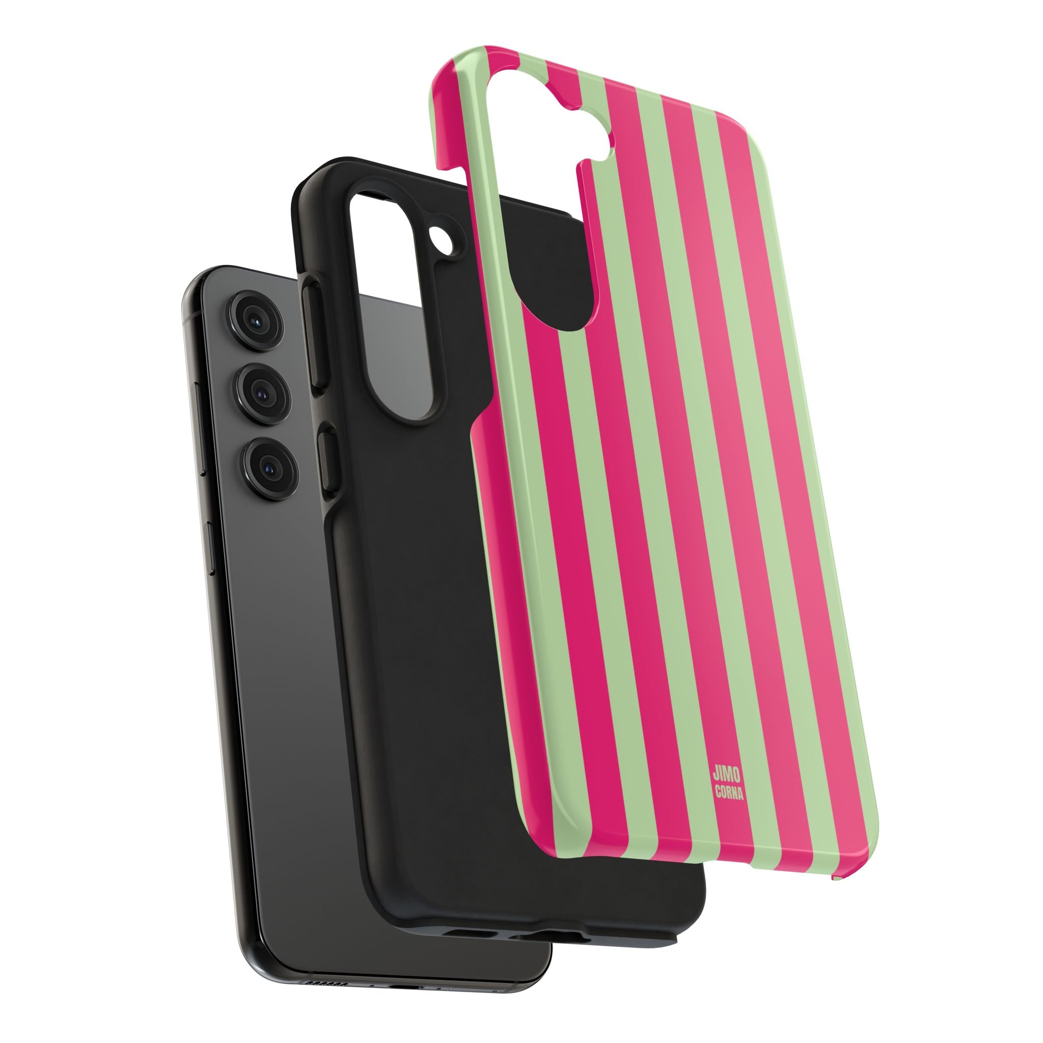 Lime Green and Pink Bold Stripes