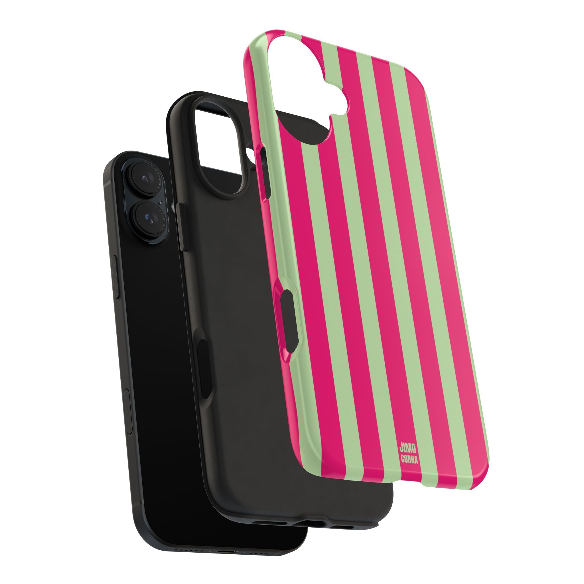 Lime Green and Pink Bold Stripes