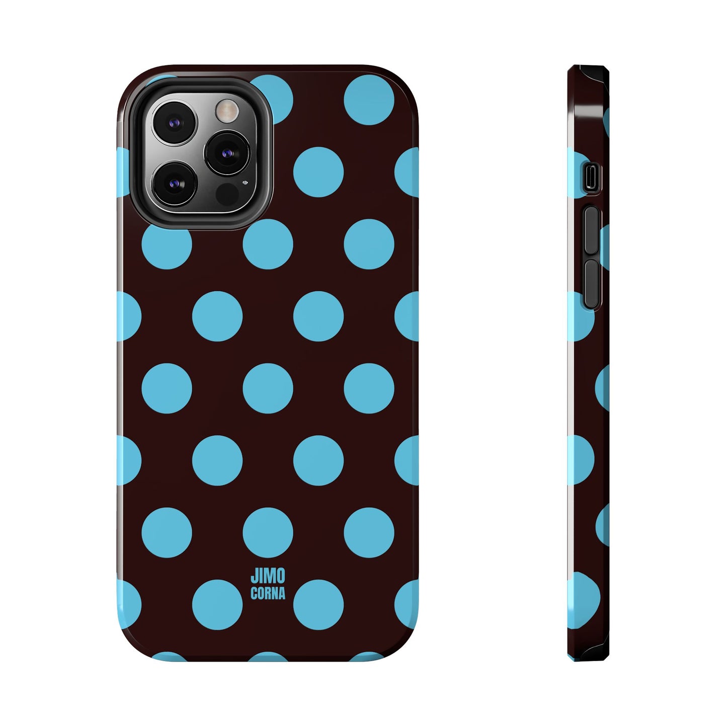 Big Polka Dot | Brown and Blue