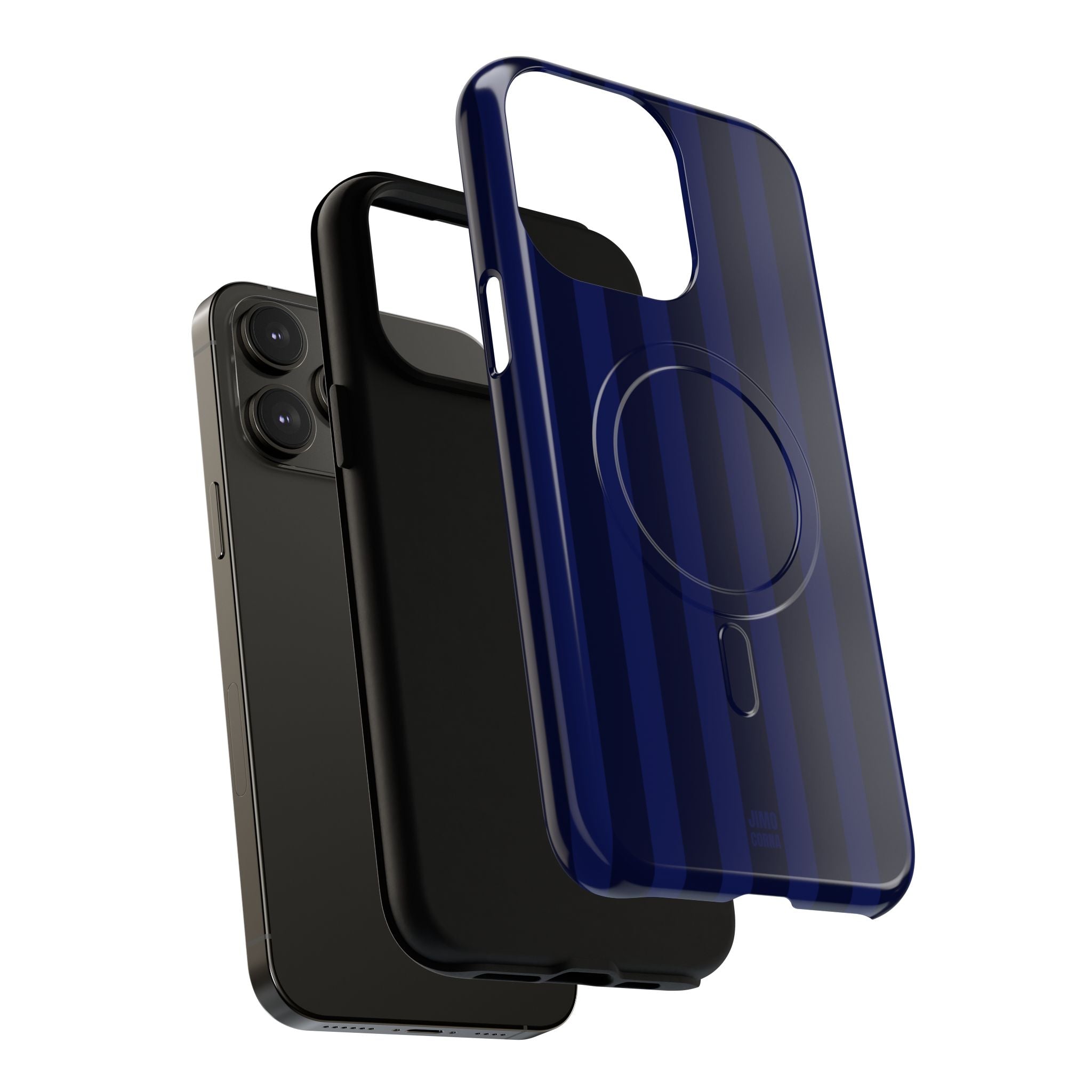 Navy Blue Bold Stripes