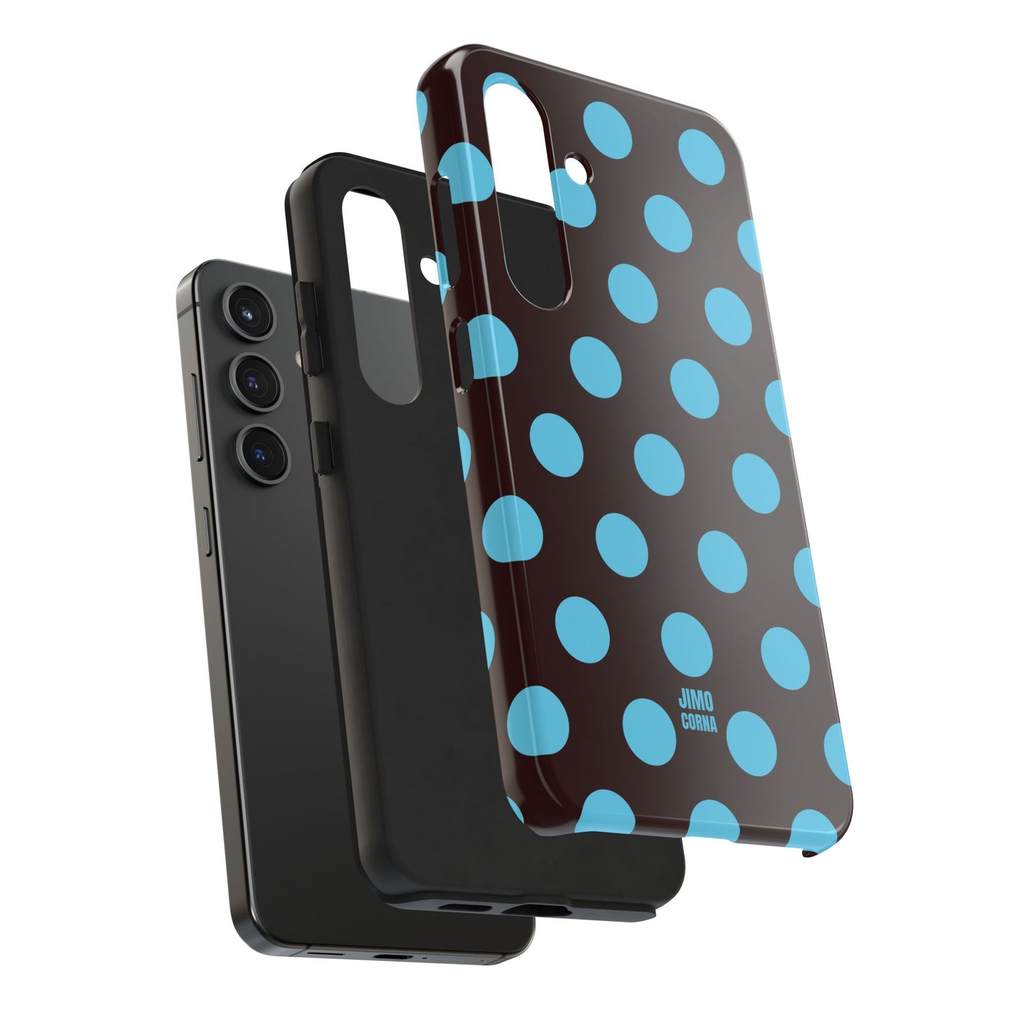 Big Polka Dot | Brown and Blue