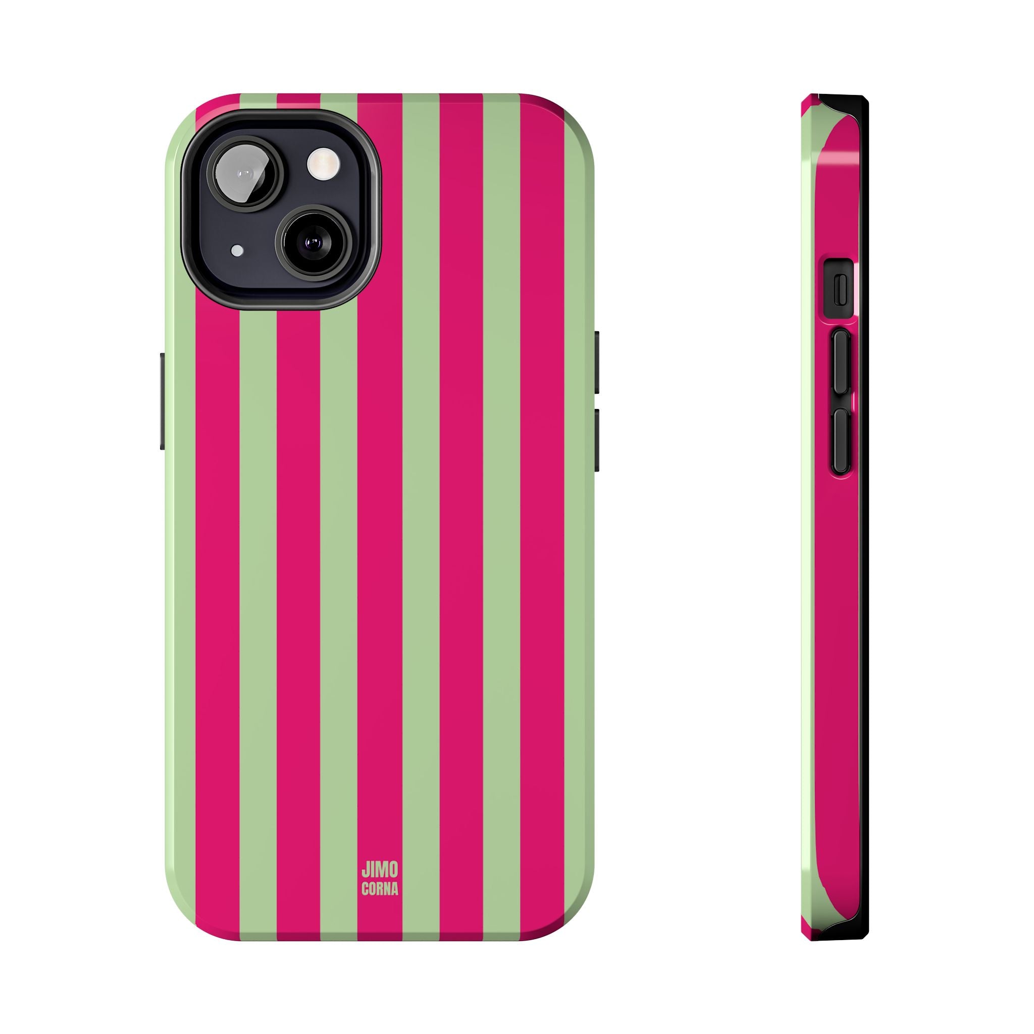 Lime Green and Pink Bold Stripes
