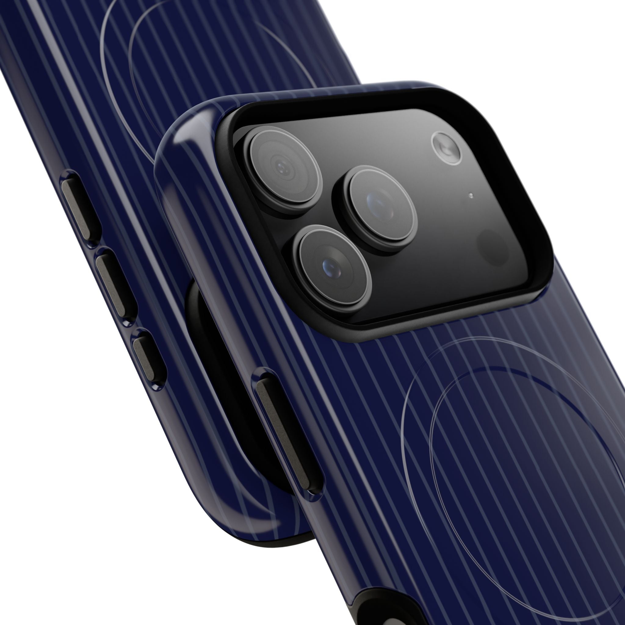 Navy Blue Soft Stripes