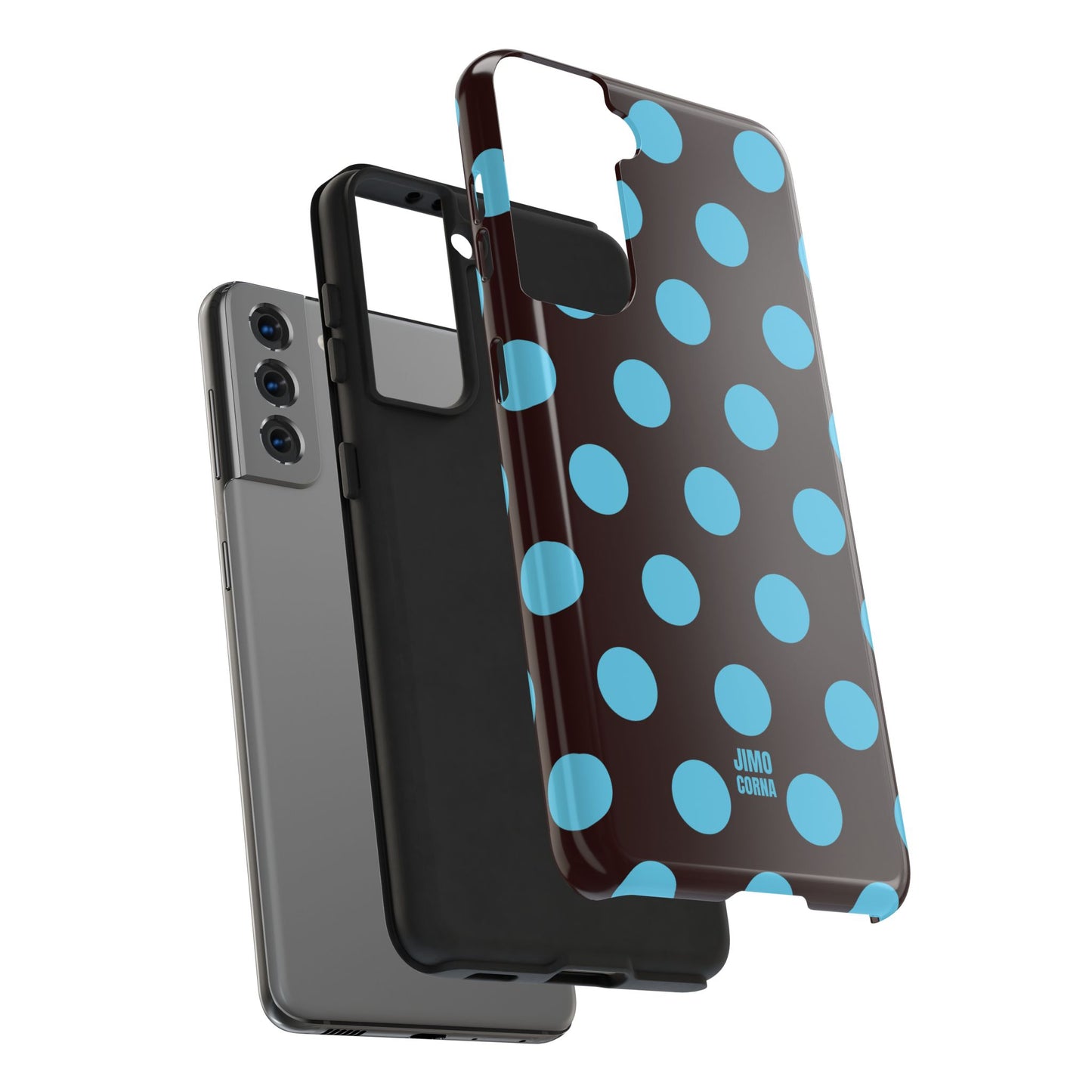 Big Polka Dot | Brown and Blue