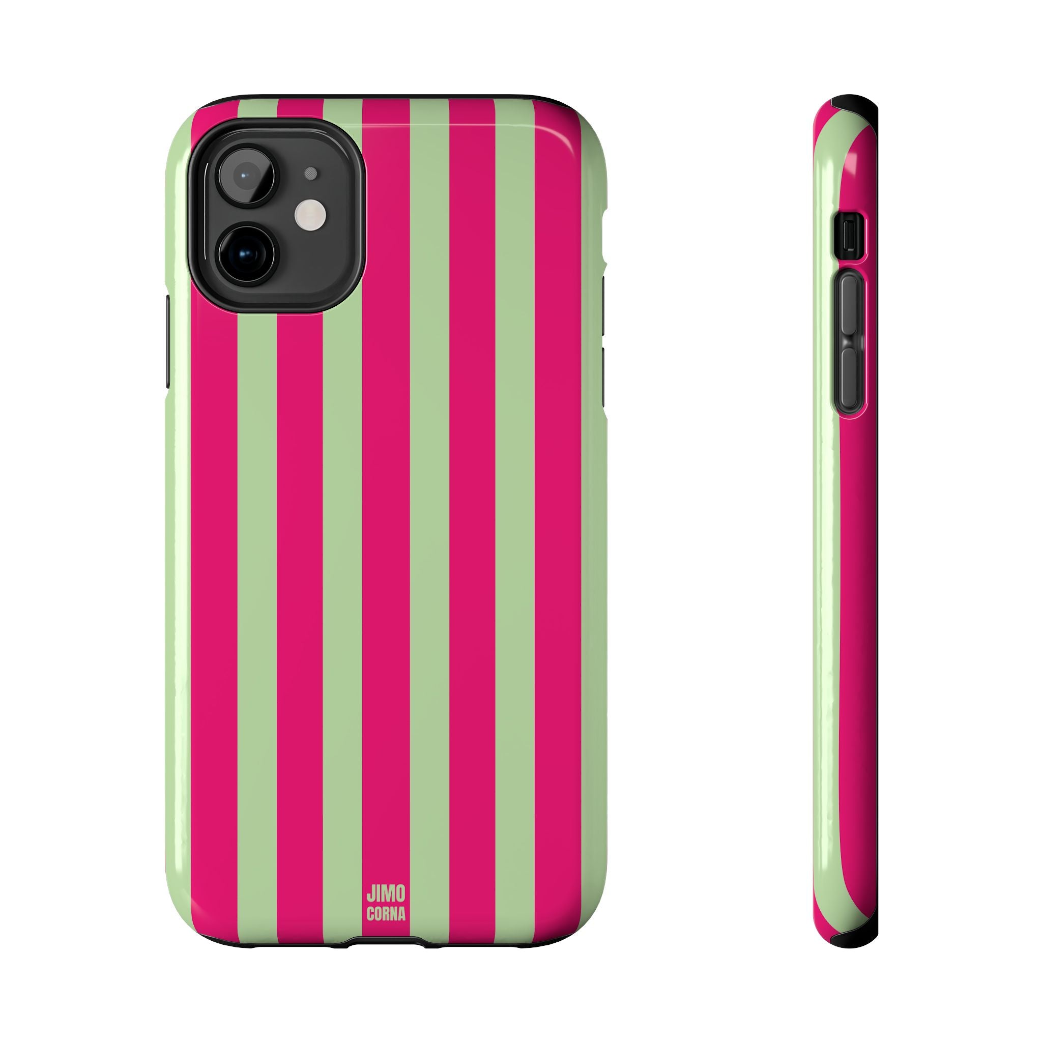 Lime Green and Pink Bold Stripes