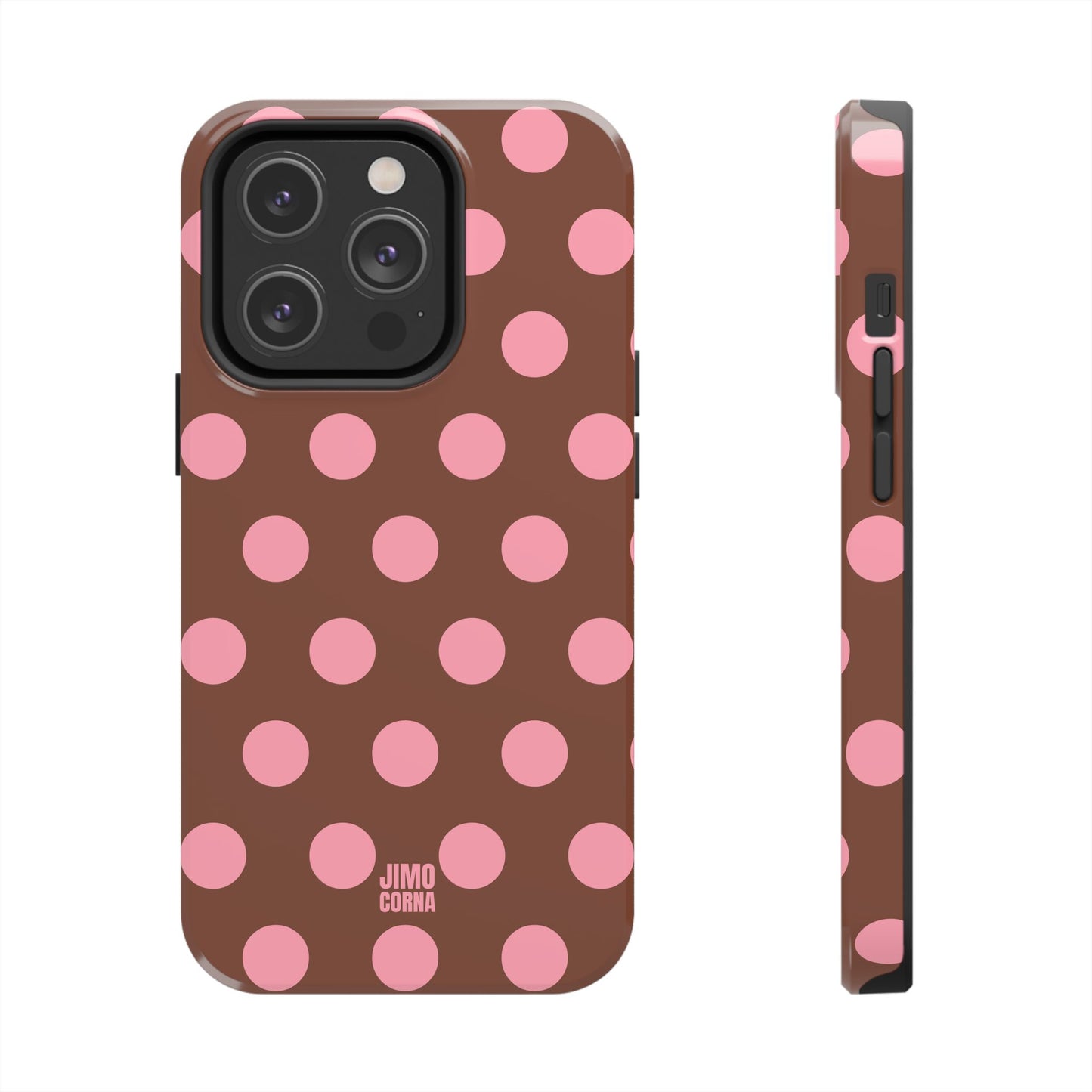 Big Polka Dot | Brown and Pink