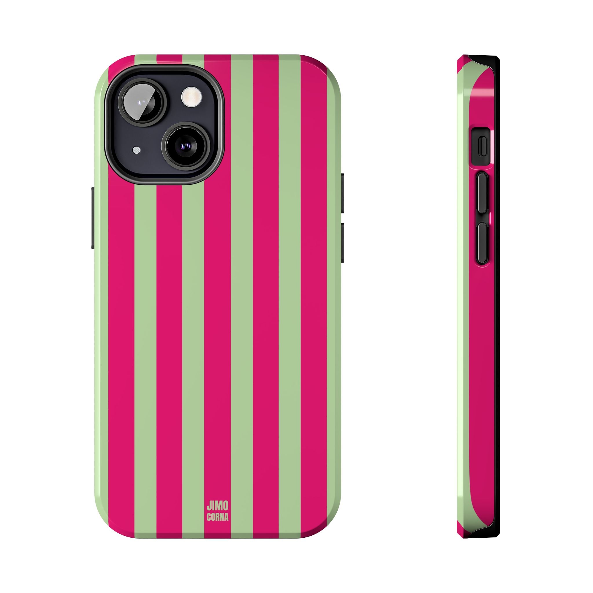 Lime Green and Pink Bold Stripes