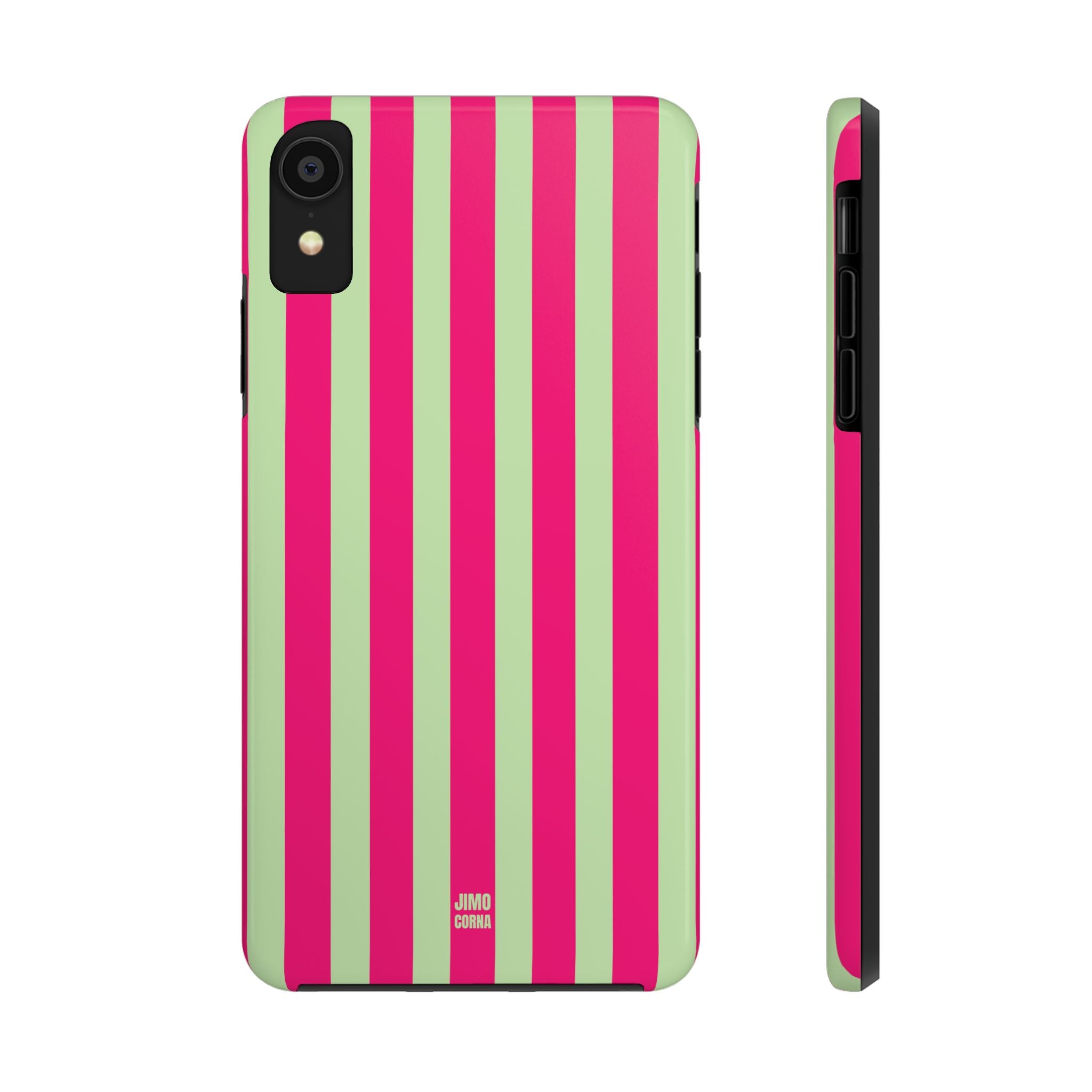 Lime Green and Pink Bold Stripes