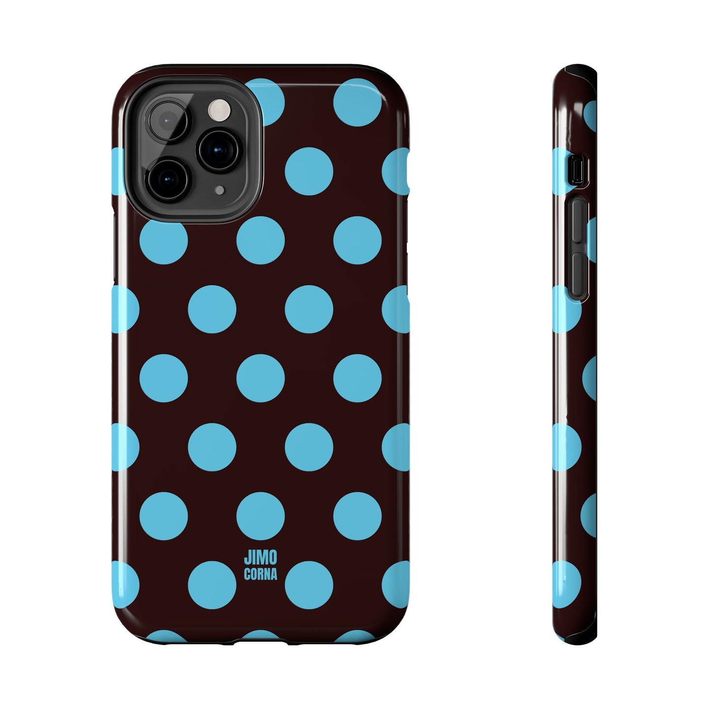Big Polka Dot | Brown and Blue