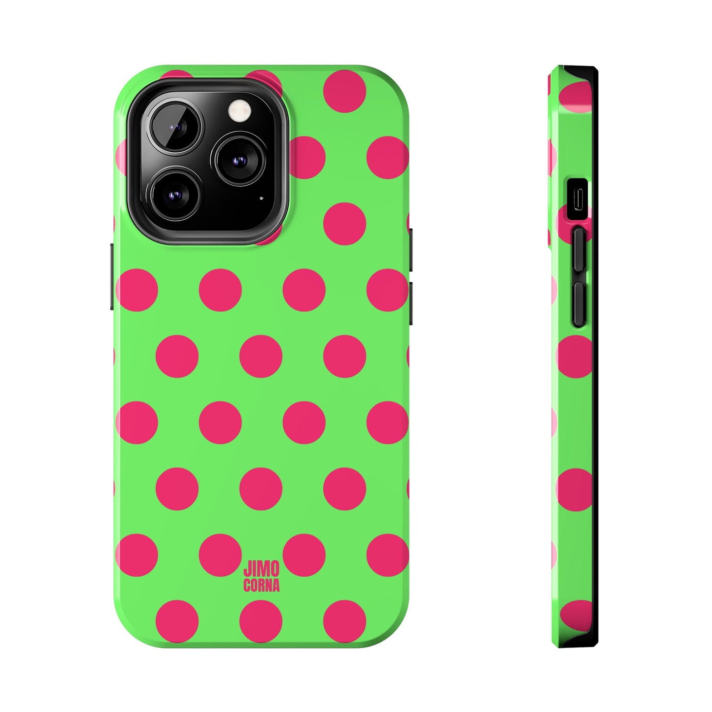 Big Polka Dot | Green and Pink