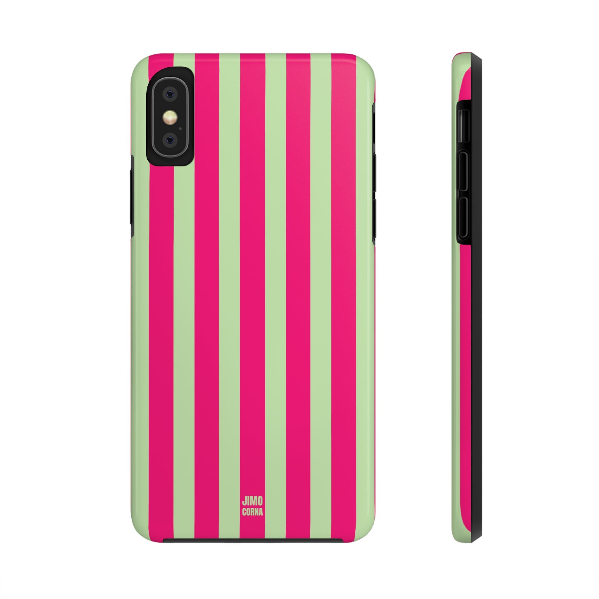 Lime Green and Pink Bold Stripes