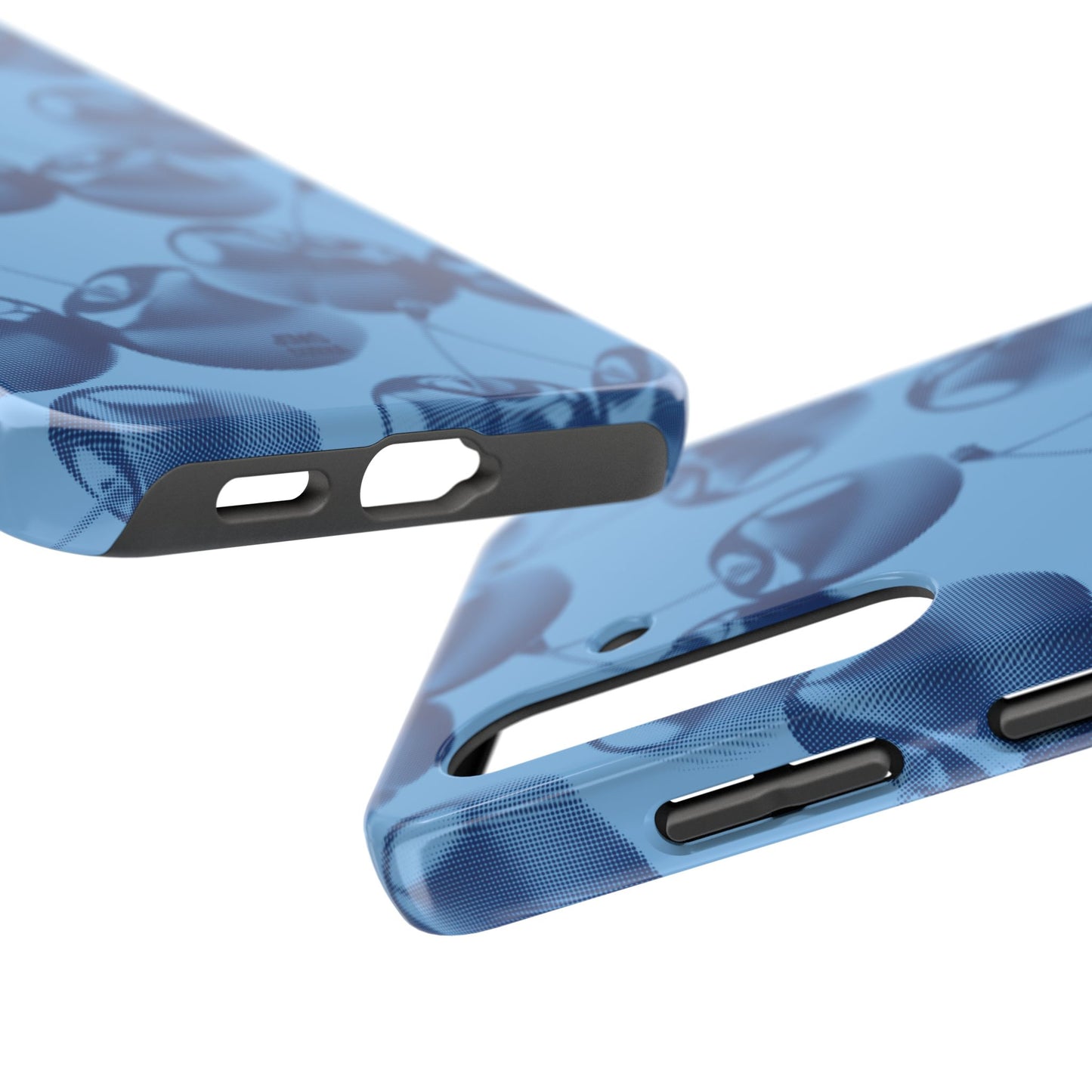 Blue Retro Cherries