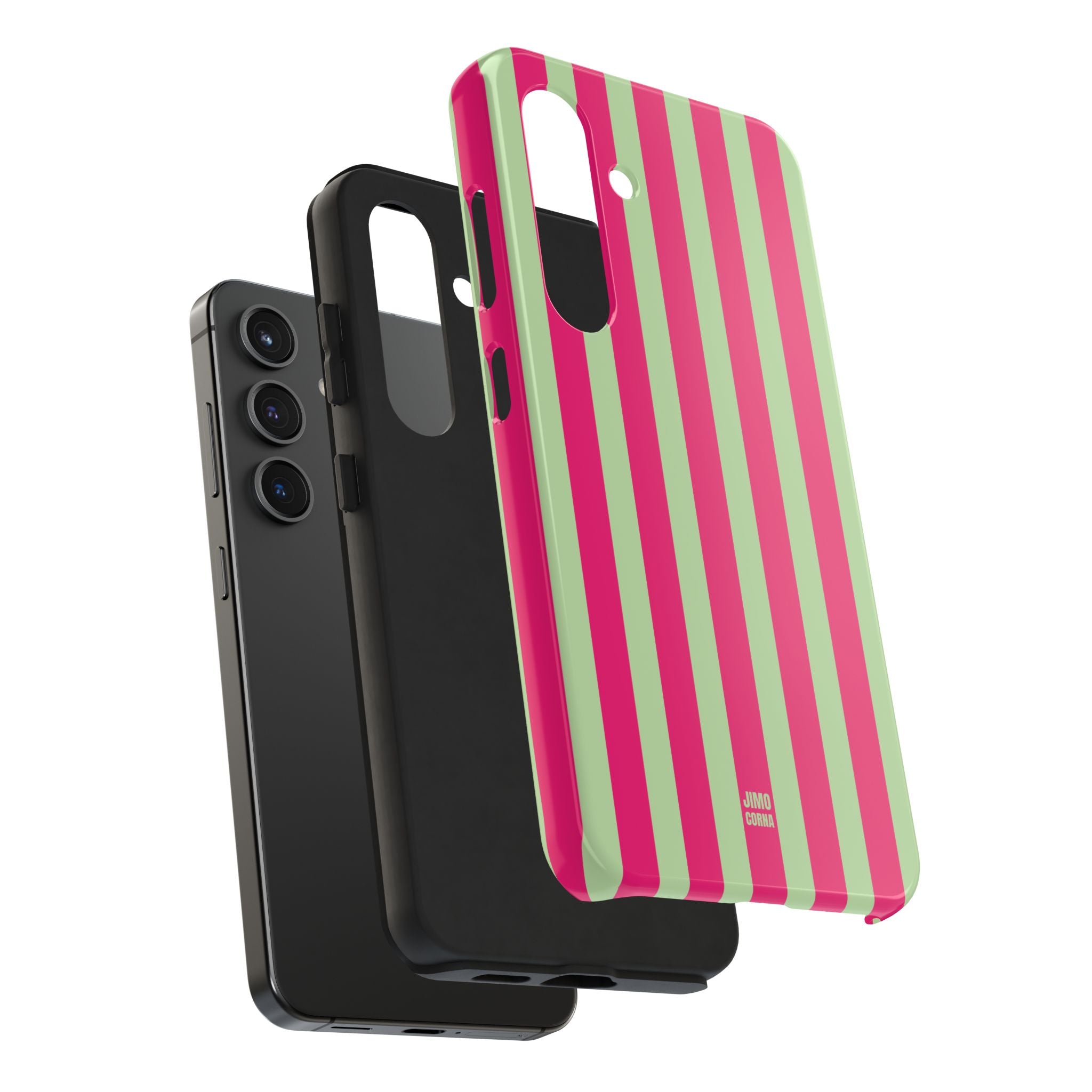 Lime Green and Pink Bold Stripes