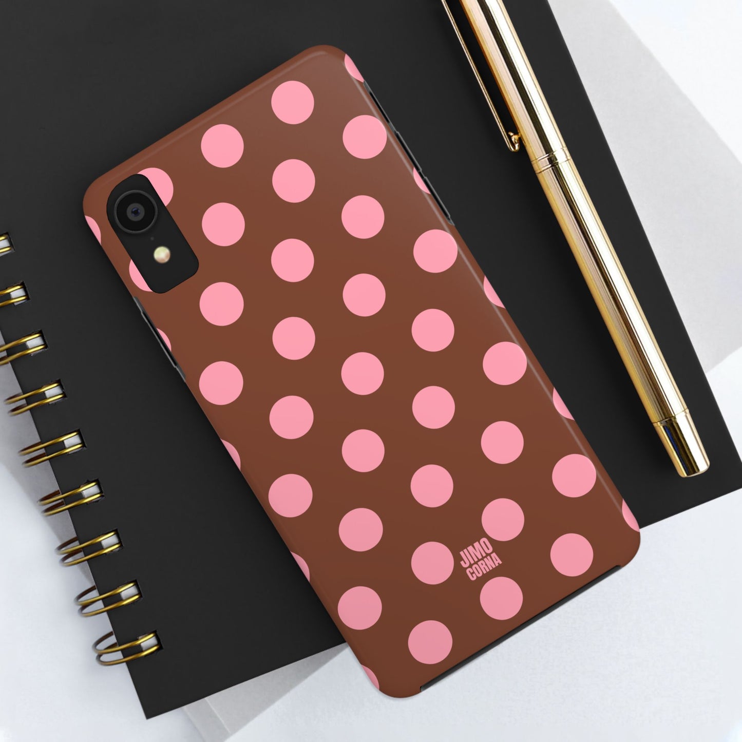 Big Polka Dot | Brown and Pink