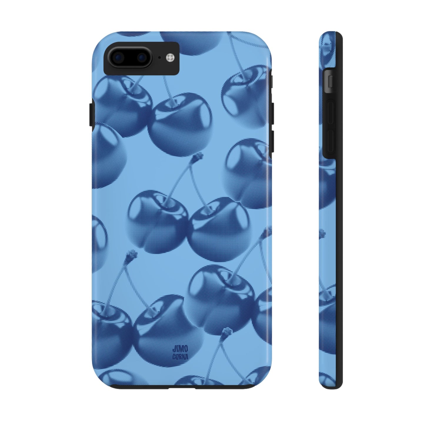 Blue Retro Cherries