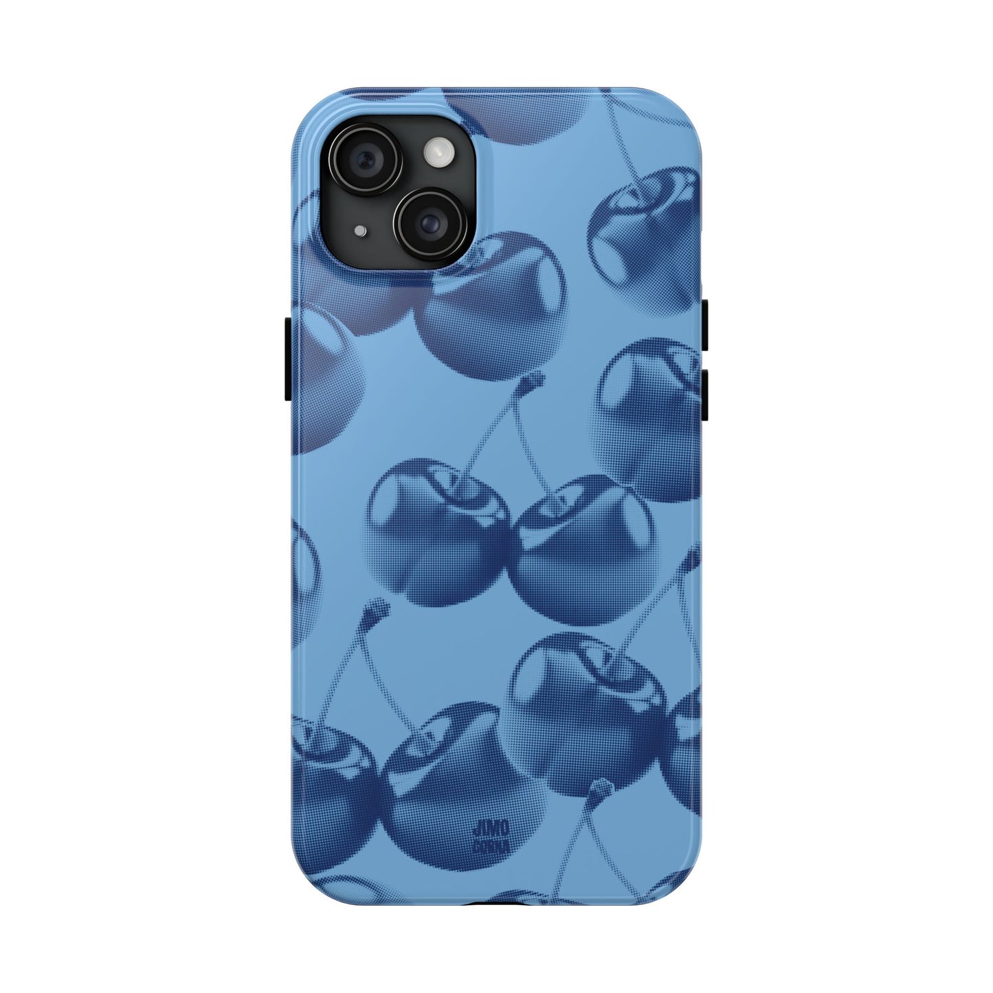 Blue Retro Cherries