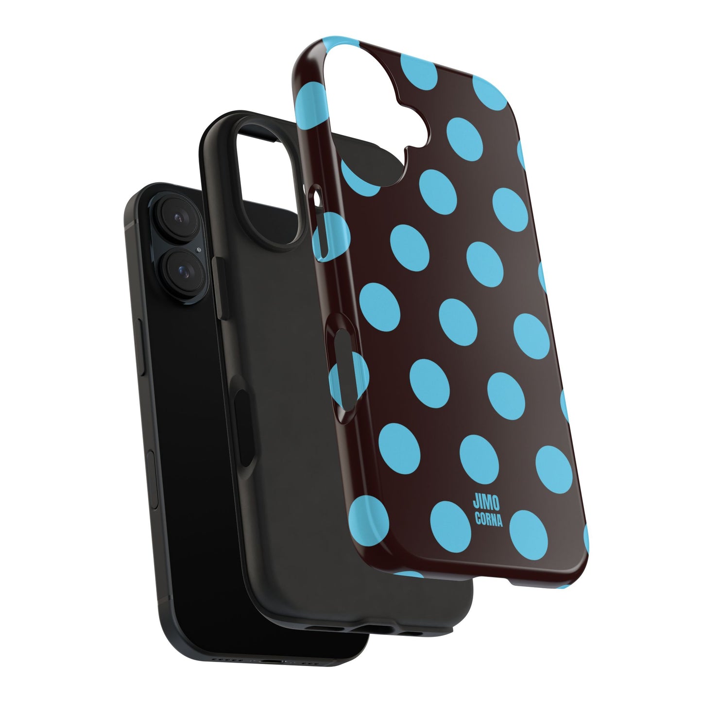 Big Polka Dot | Brown and Blue