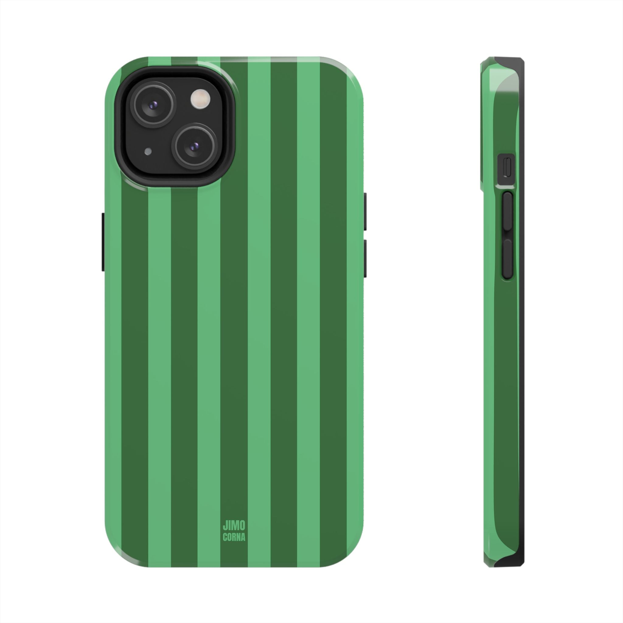 Olive Green Bold Stripes