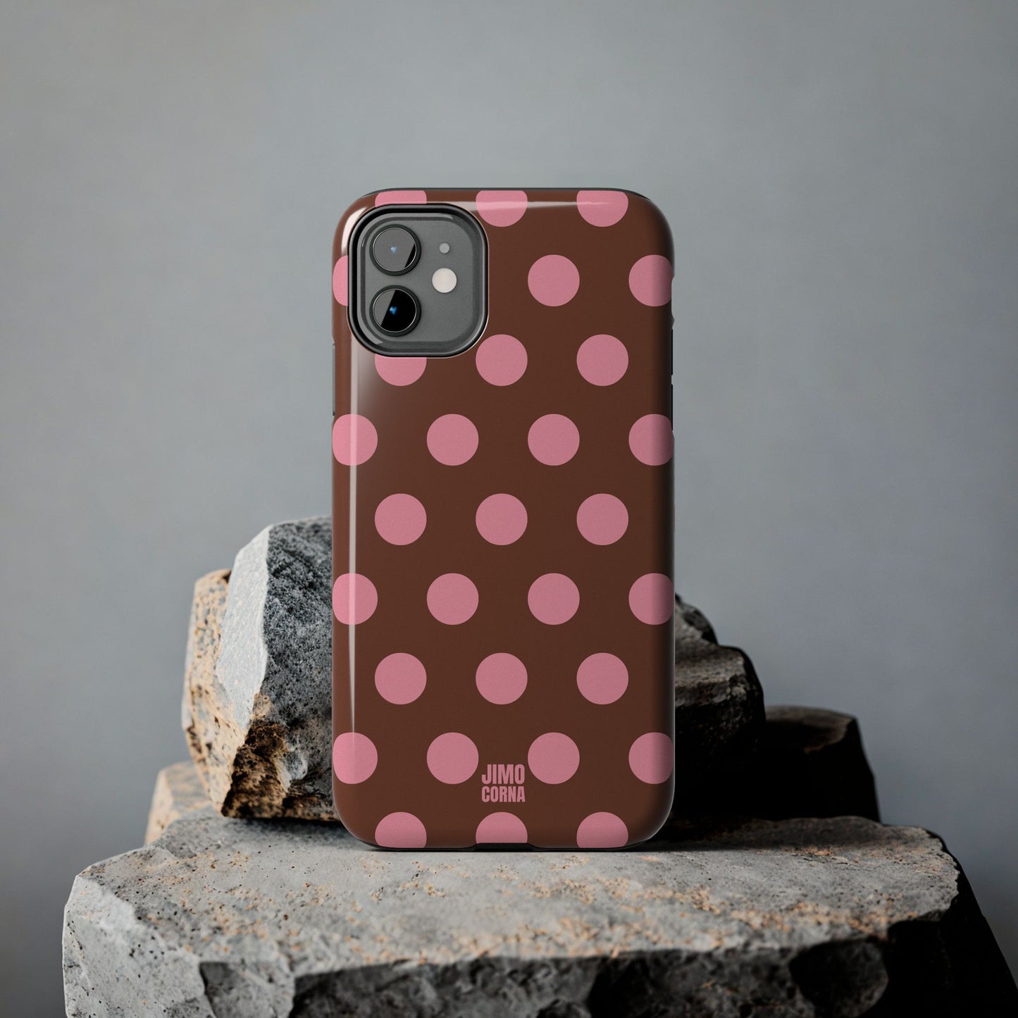 Big Polka Dot | Brown and Pink